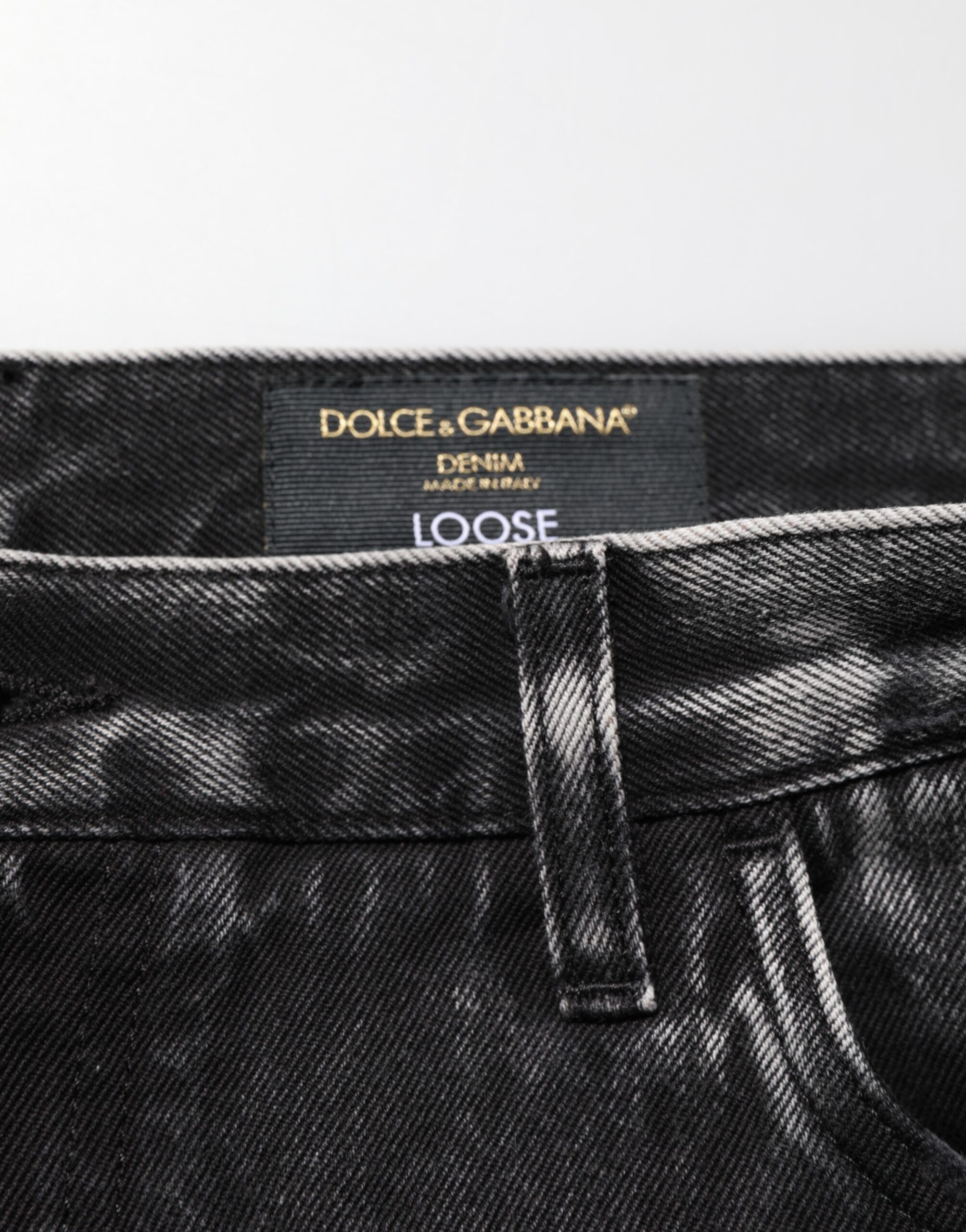 Washed Ripped Loose Cotton Denim Men's Jeans - Dolce & Gabbana - Modalova