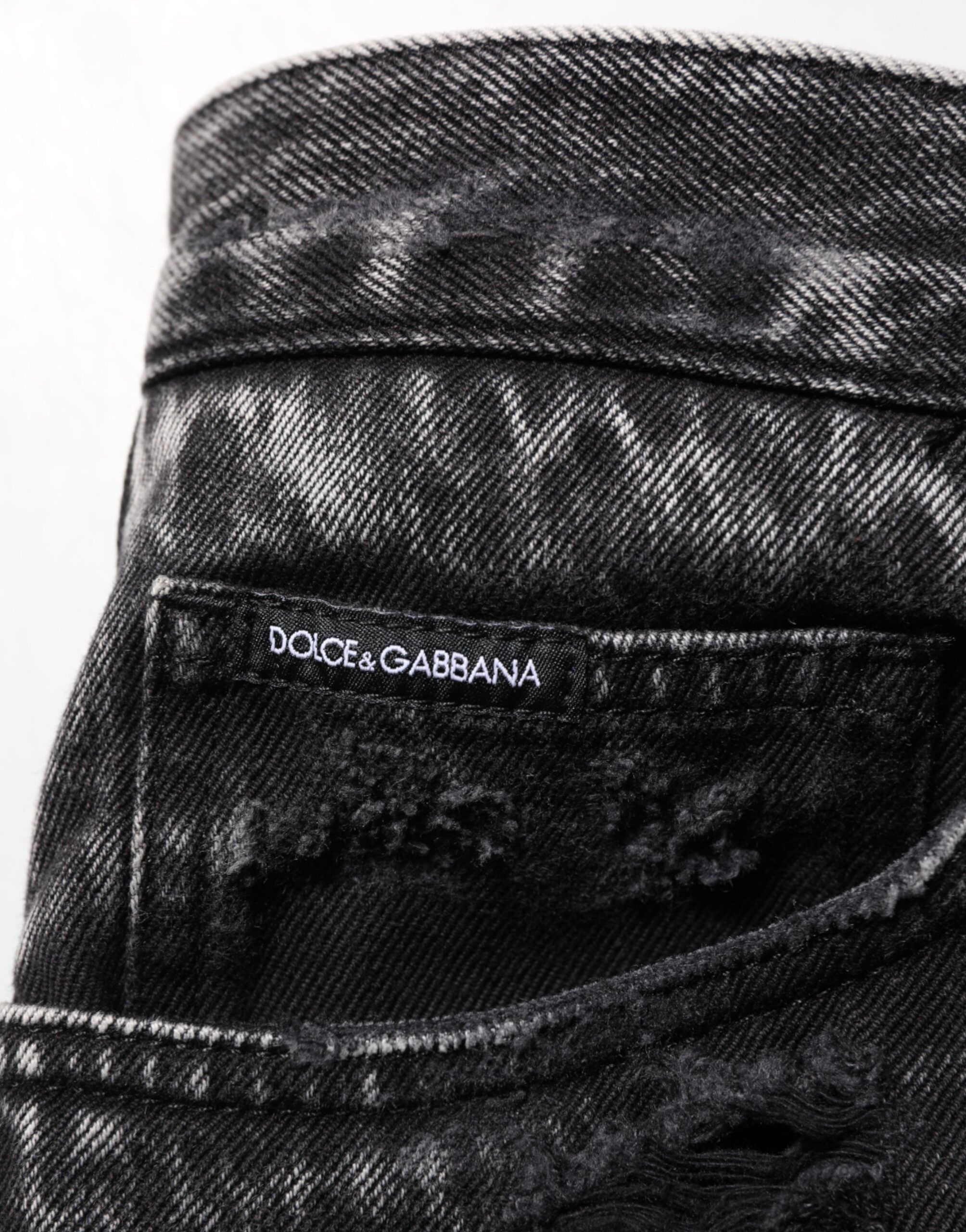 Washed Ripped Loose Cotton Denim Men's Jeans - Dolce & Gabbana - Modalova