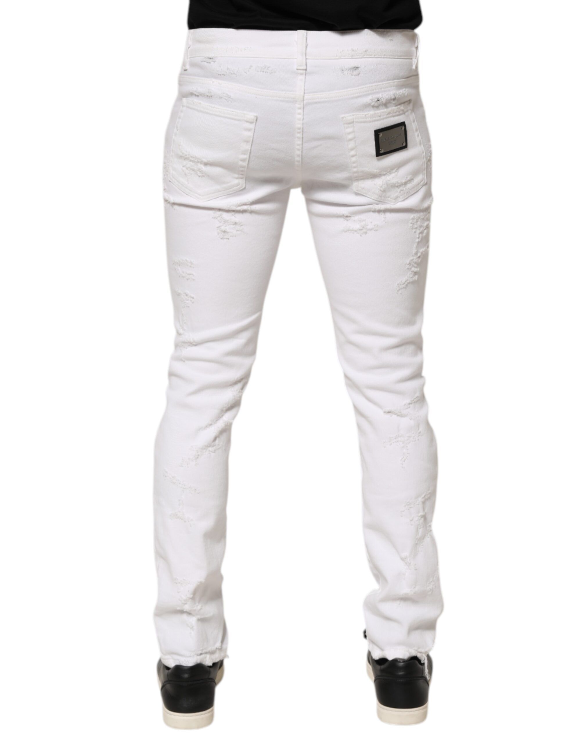 Distressed Ripped Denim Trouser Men's Jeans - Dolce & Gabbana - Modalova