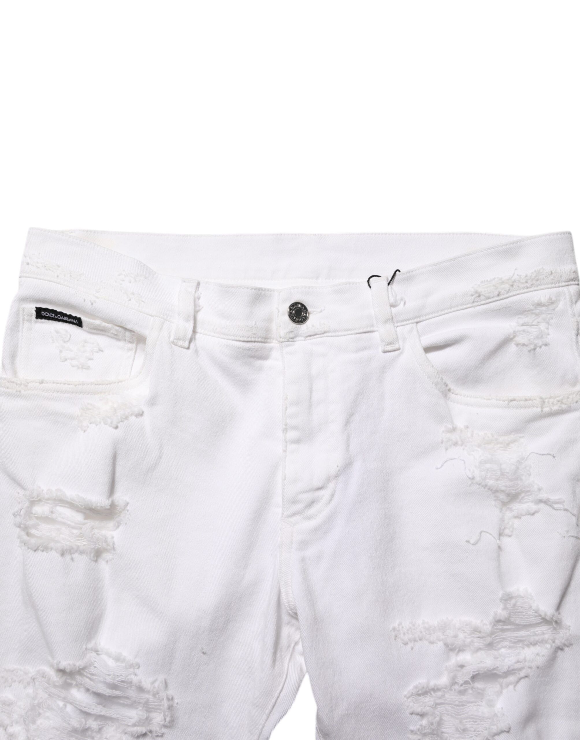 Distressed Ripped Denim Trouser Men's Jeans - Dolce & Gabbana - Modalova