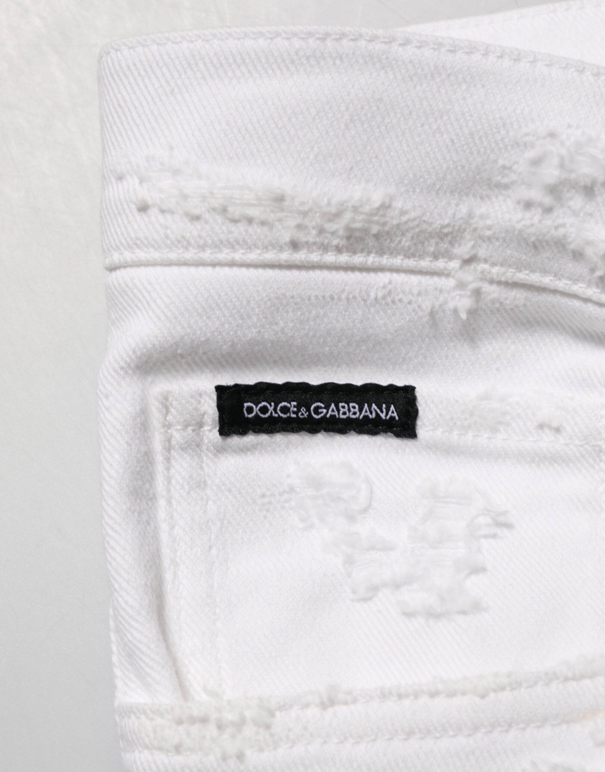 Distressed Ripped Denim Trouser Men's Jeans - Dolce & Gabbana - Modalova