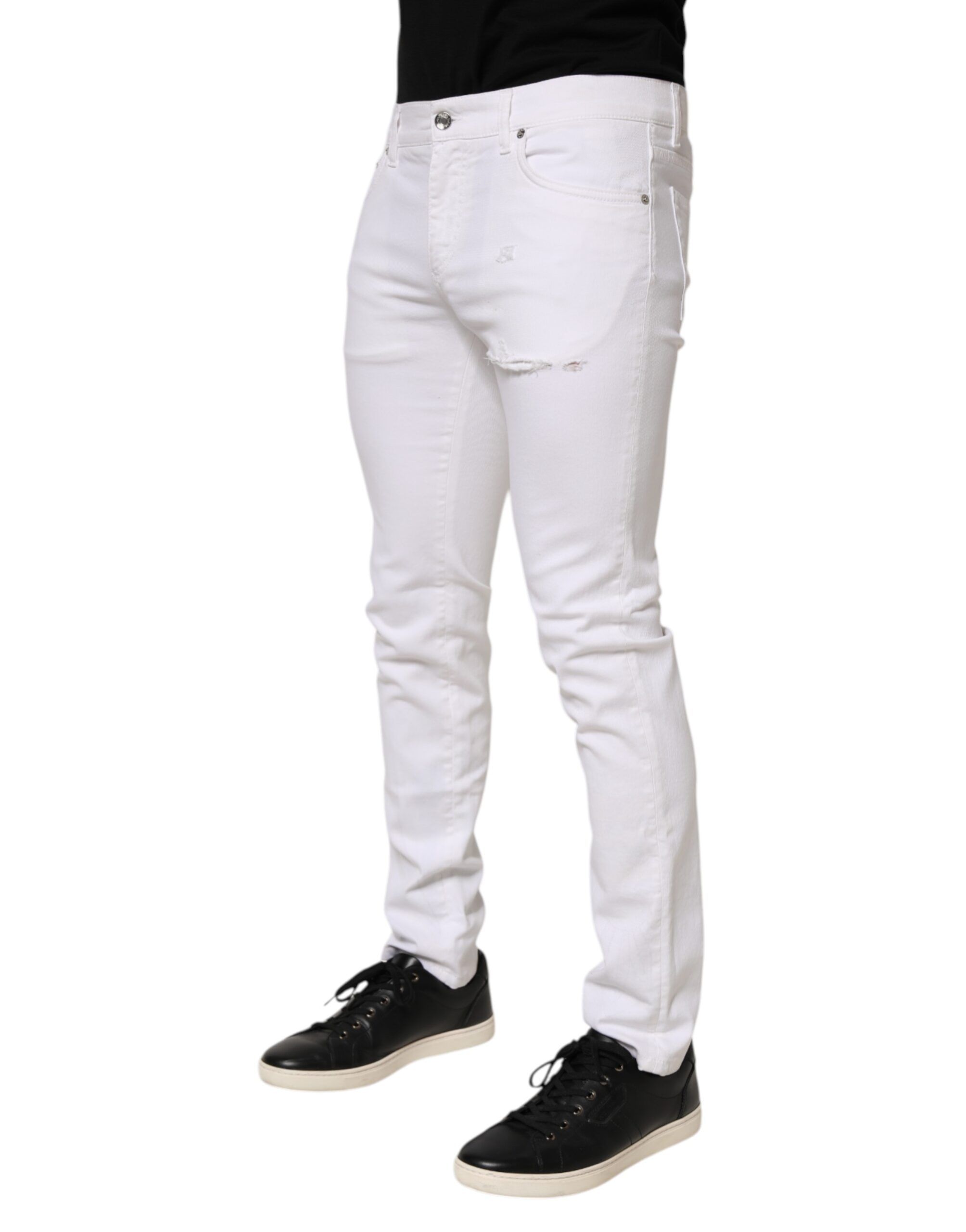Ripped Cotton Skinny Men Denim Men's Jeans (Pre-Owned) - Dolce & Gabbana - Modalova