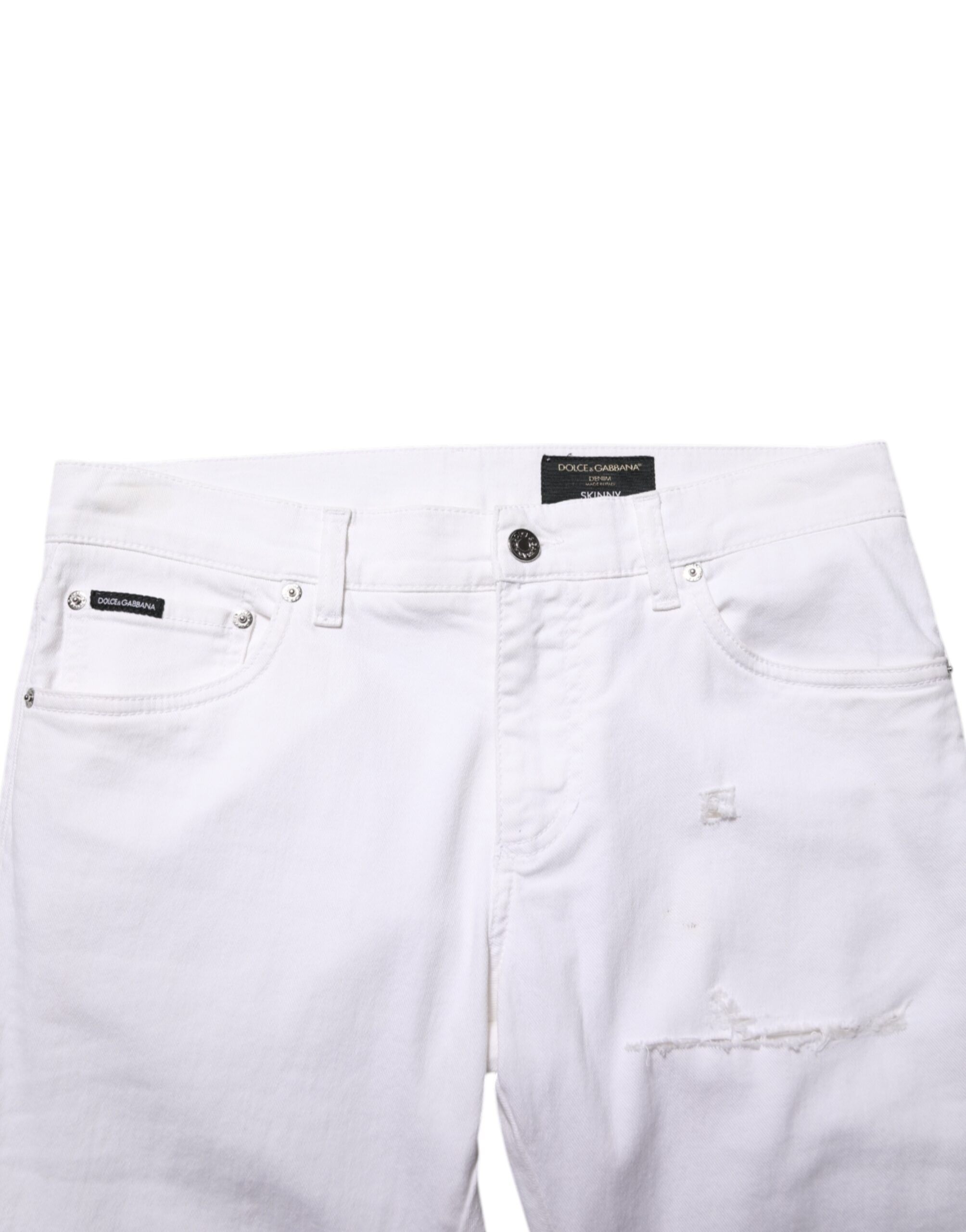 Ripped Cotton Skinny Men Denim Men's Jeans (Pre-Owned) - Dolce & Gabbana - Modalova