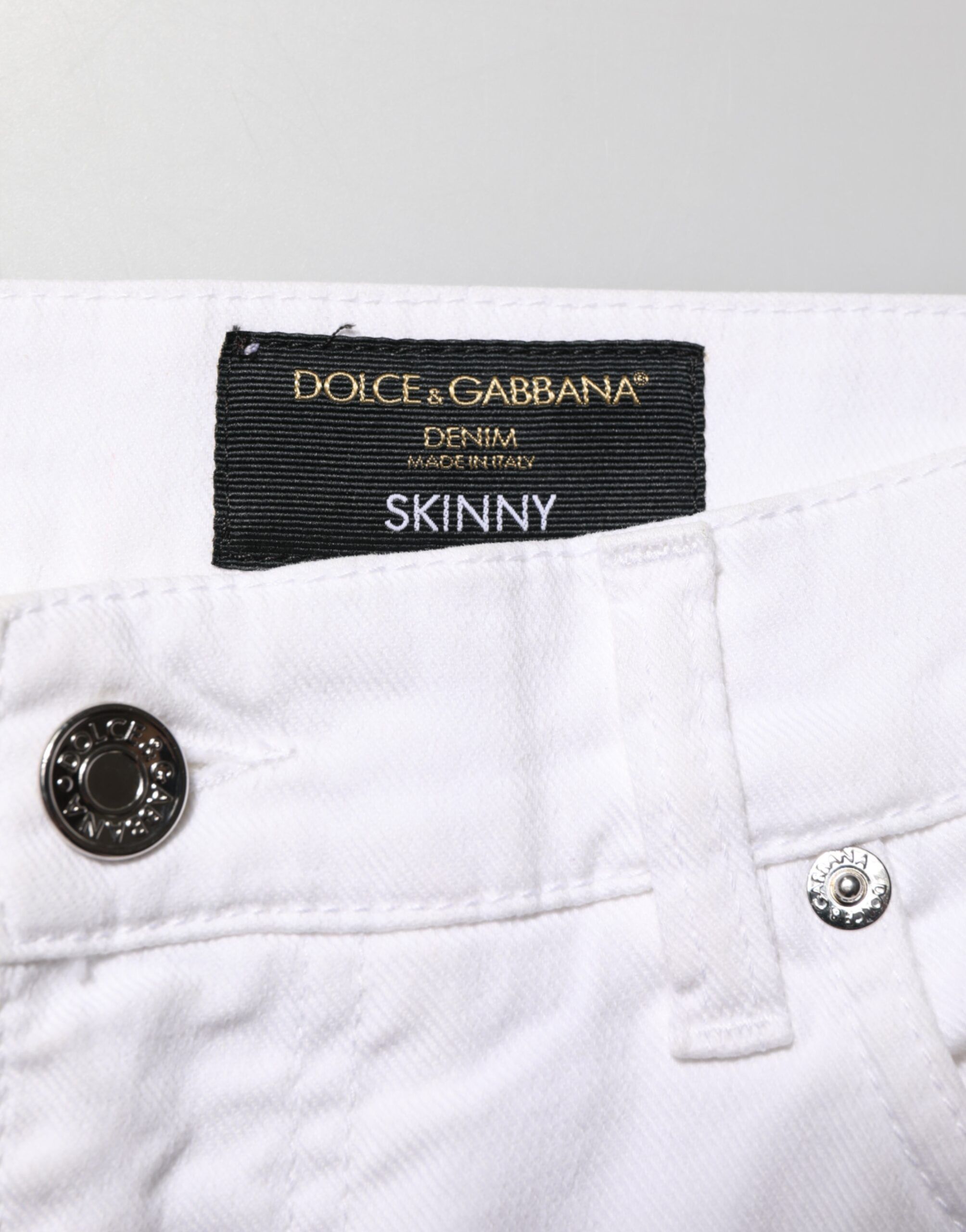 Ripped Cotton Skinny Men Denim Men's Jeans (Pre-Owned) - Dolce & Gabbana - Modalova