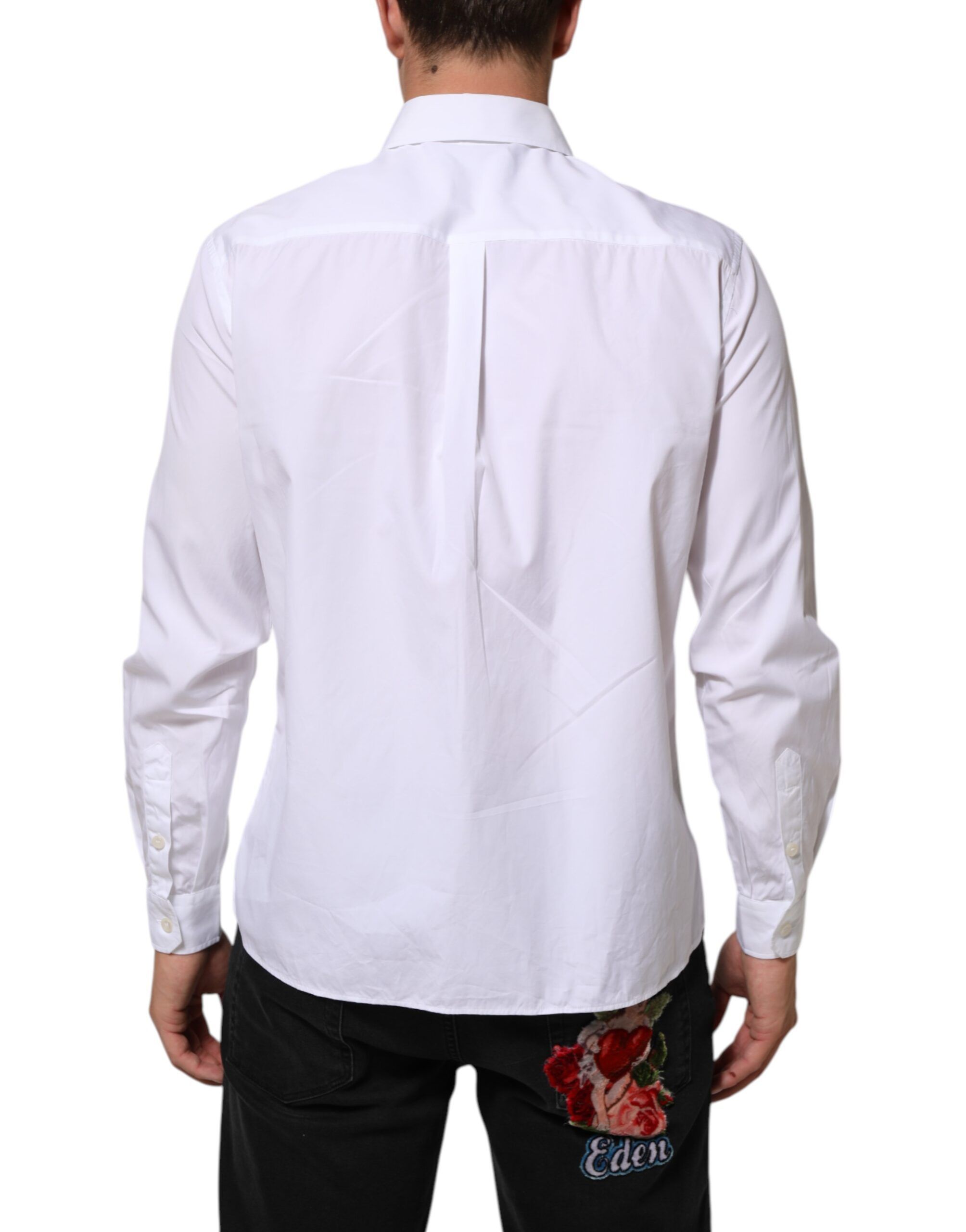 Logo Plaque Collared Formal Dress Men's Shirt (Pre-Owned) - Dolce & Gabbana - Modalova