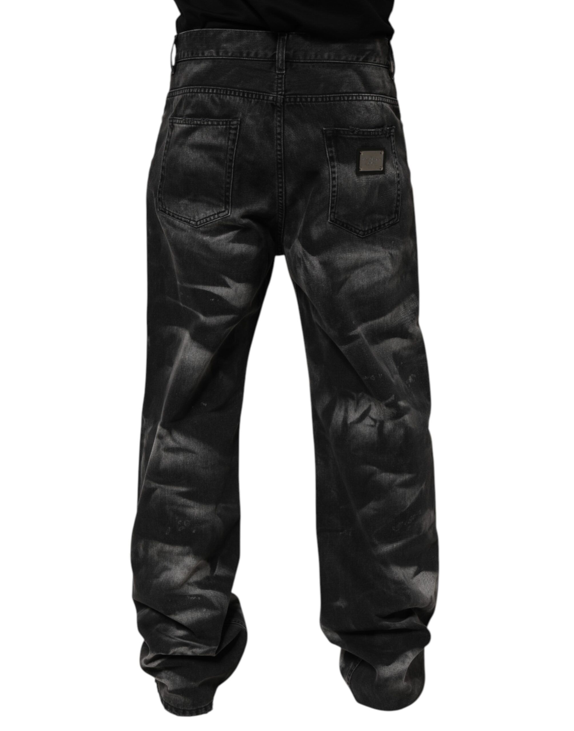 Marbled Effect Straight Men Denim Men's Jeans - Dolce & Gabbana - Modalova