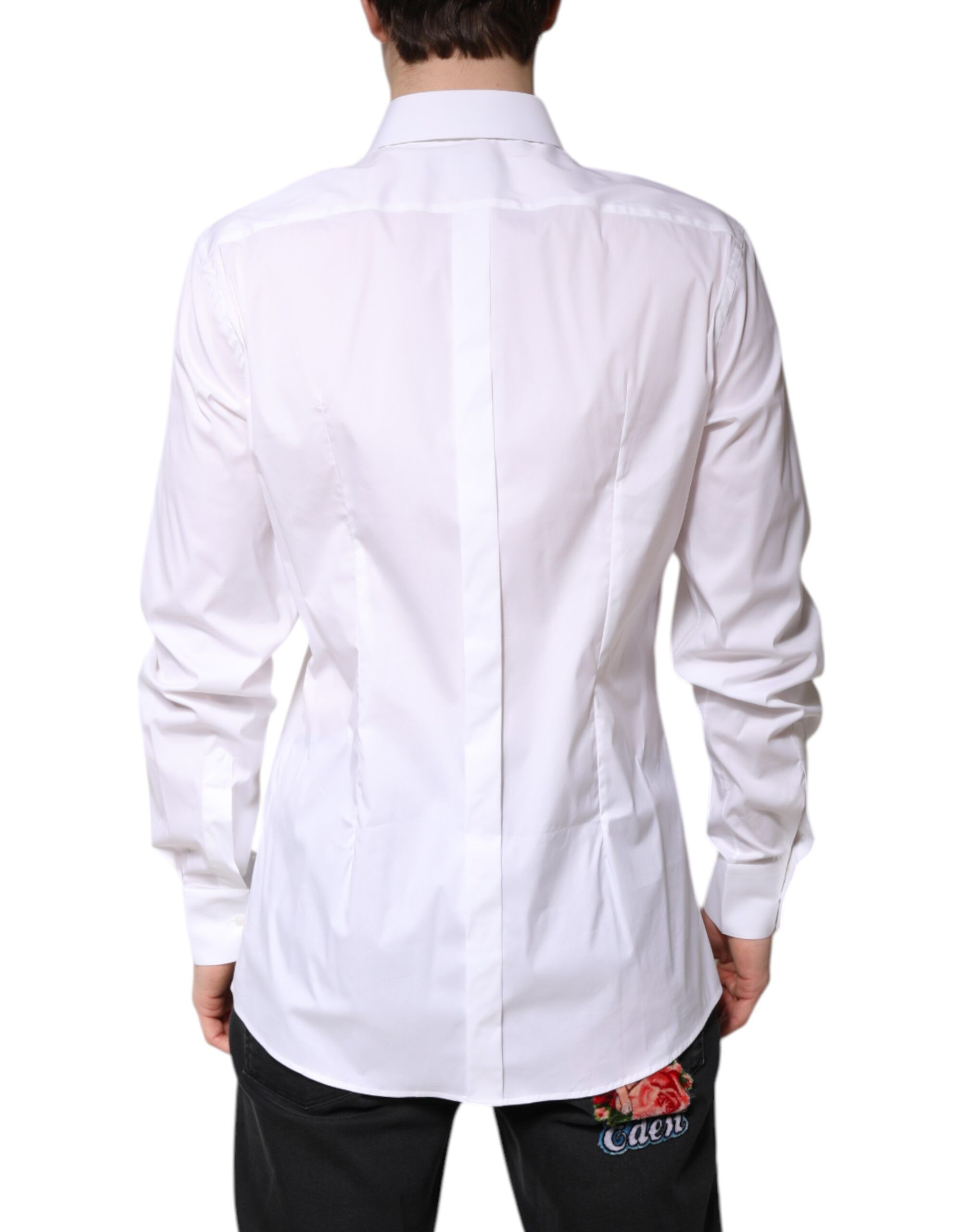 Cotton Collared GOLD FormalDress Men's Shirt - Dolce & Gabbana - Modalova