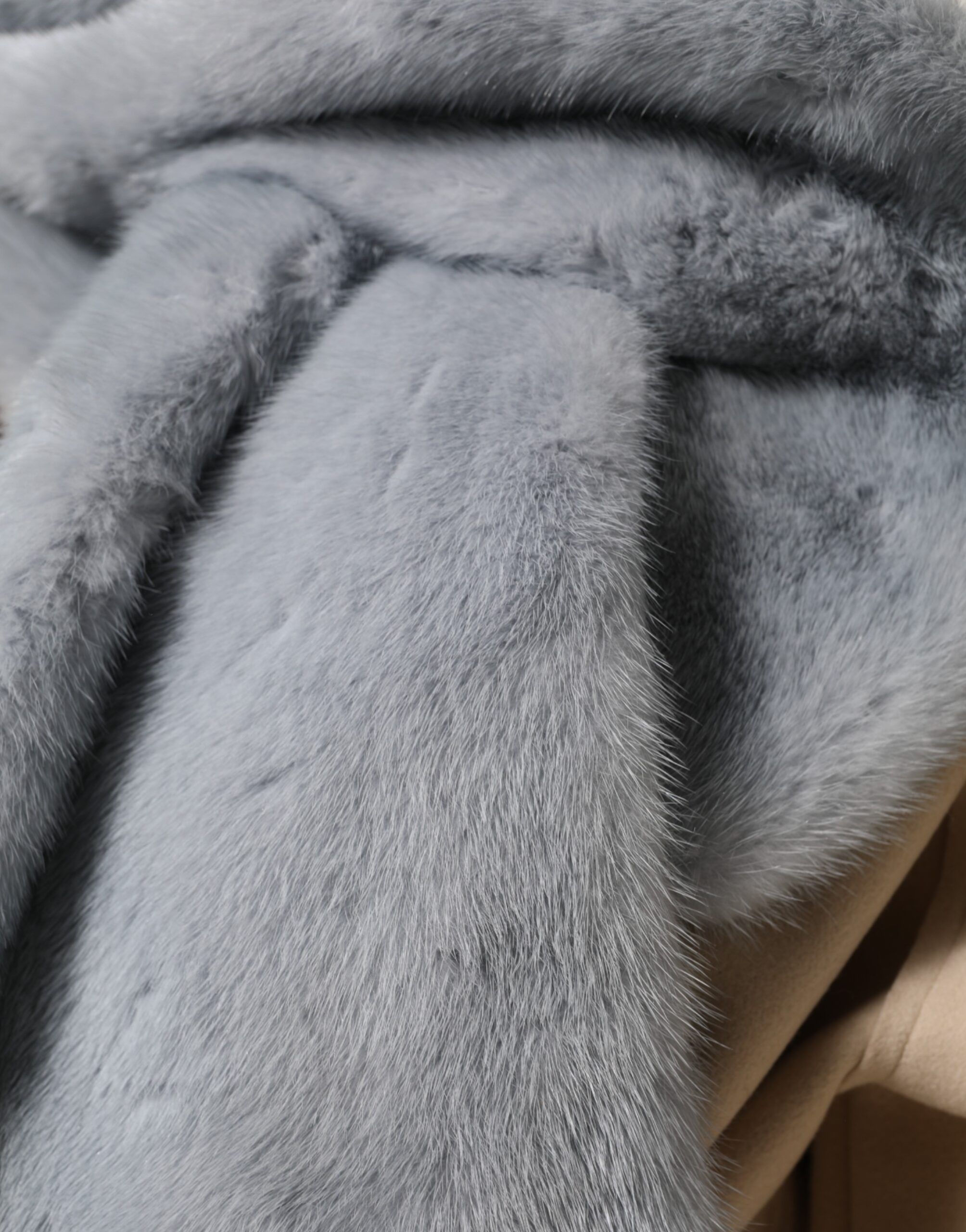 Powder Blue Mink Fur Neck Warmer Women's Scarf - Dolce & Gabbana - Modalova