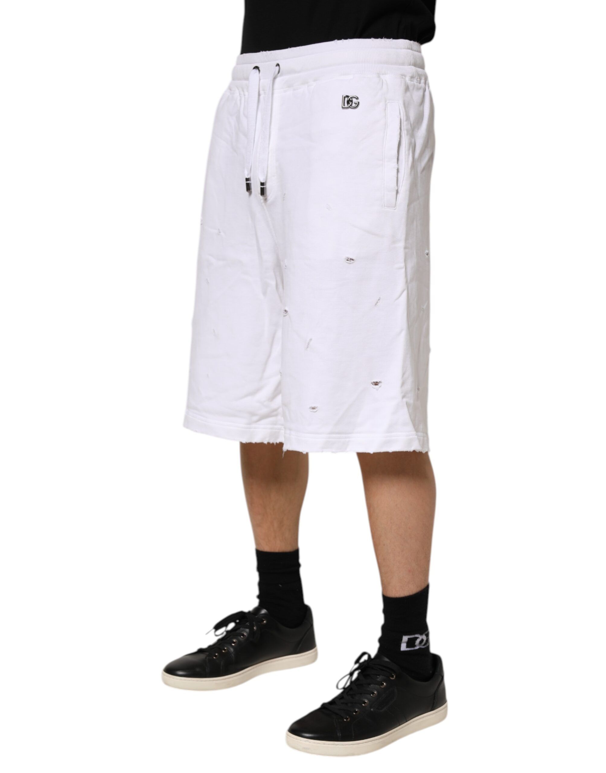 Ripped Mid Waist Casual Bermuda Men's Short (Pre-Owned) - Dolce & Gabbana - Modalova