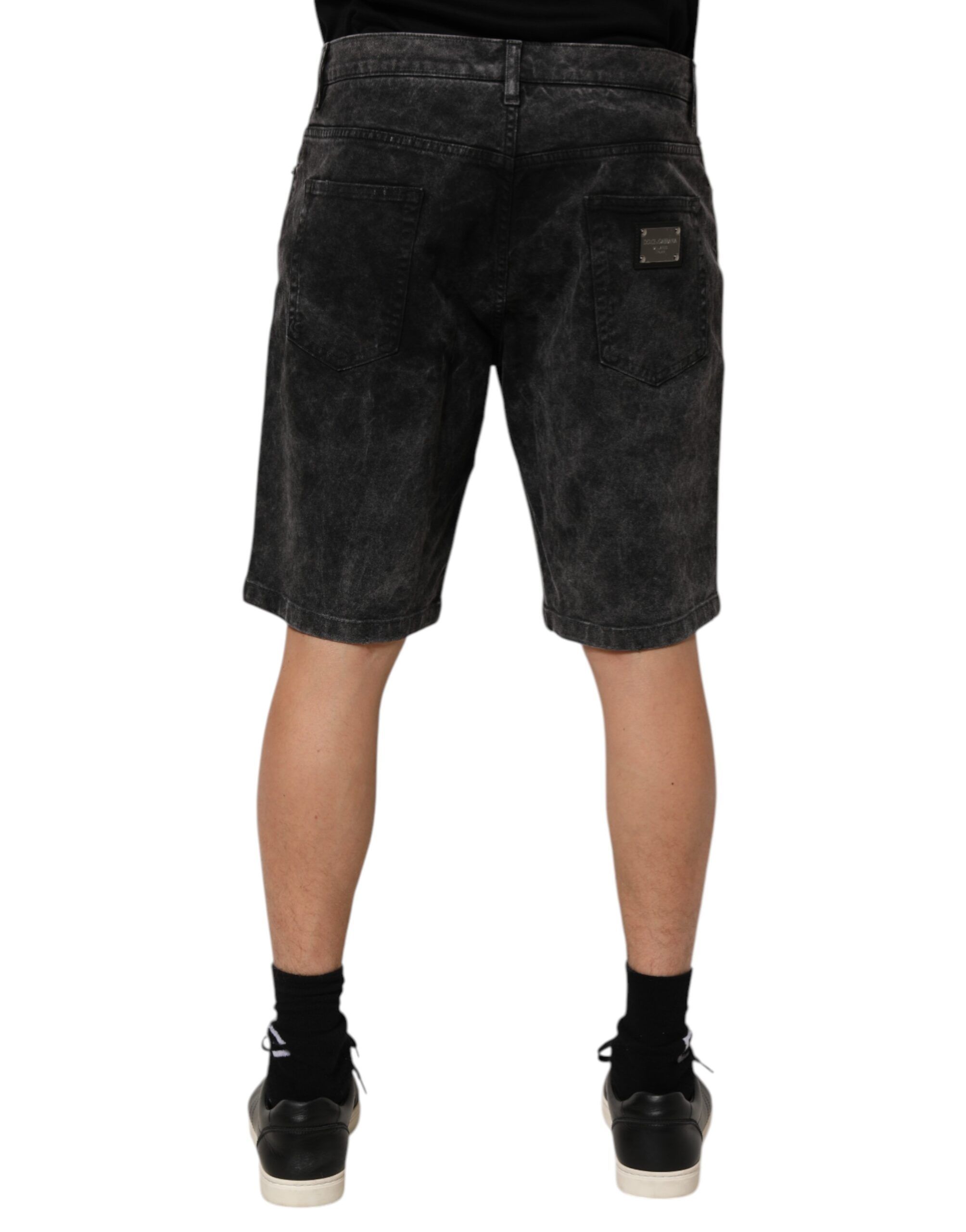 Cotton Mid Waist Denim Men Bermuda Men's Short - Dolce & Gabbana - Modalova