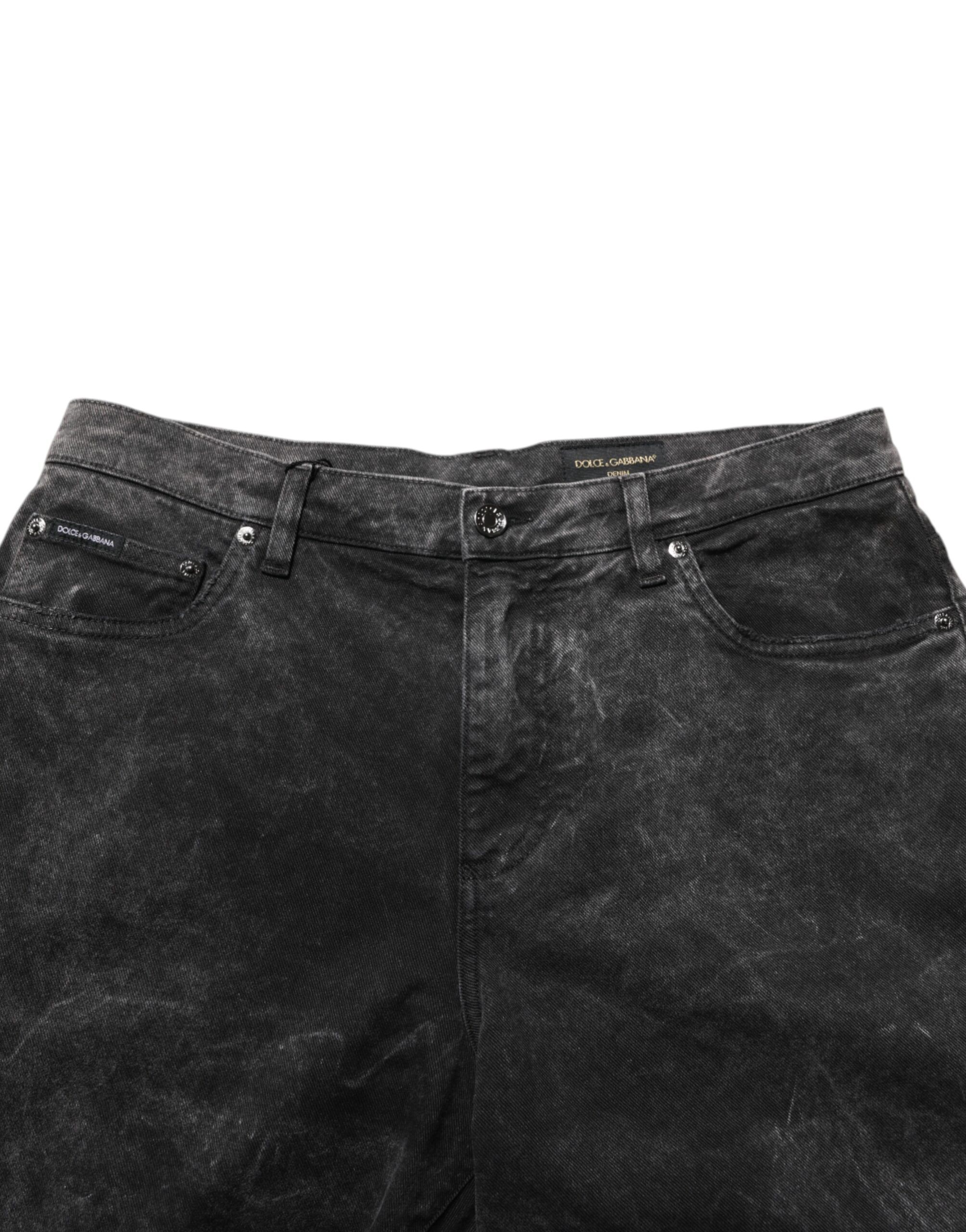 Cotton Mid Waist Denim Men Bermuda Men's Short - Dolce & Gabbana - Modalova