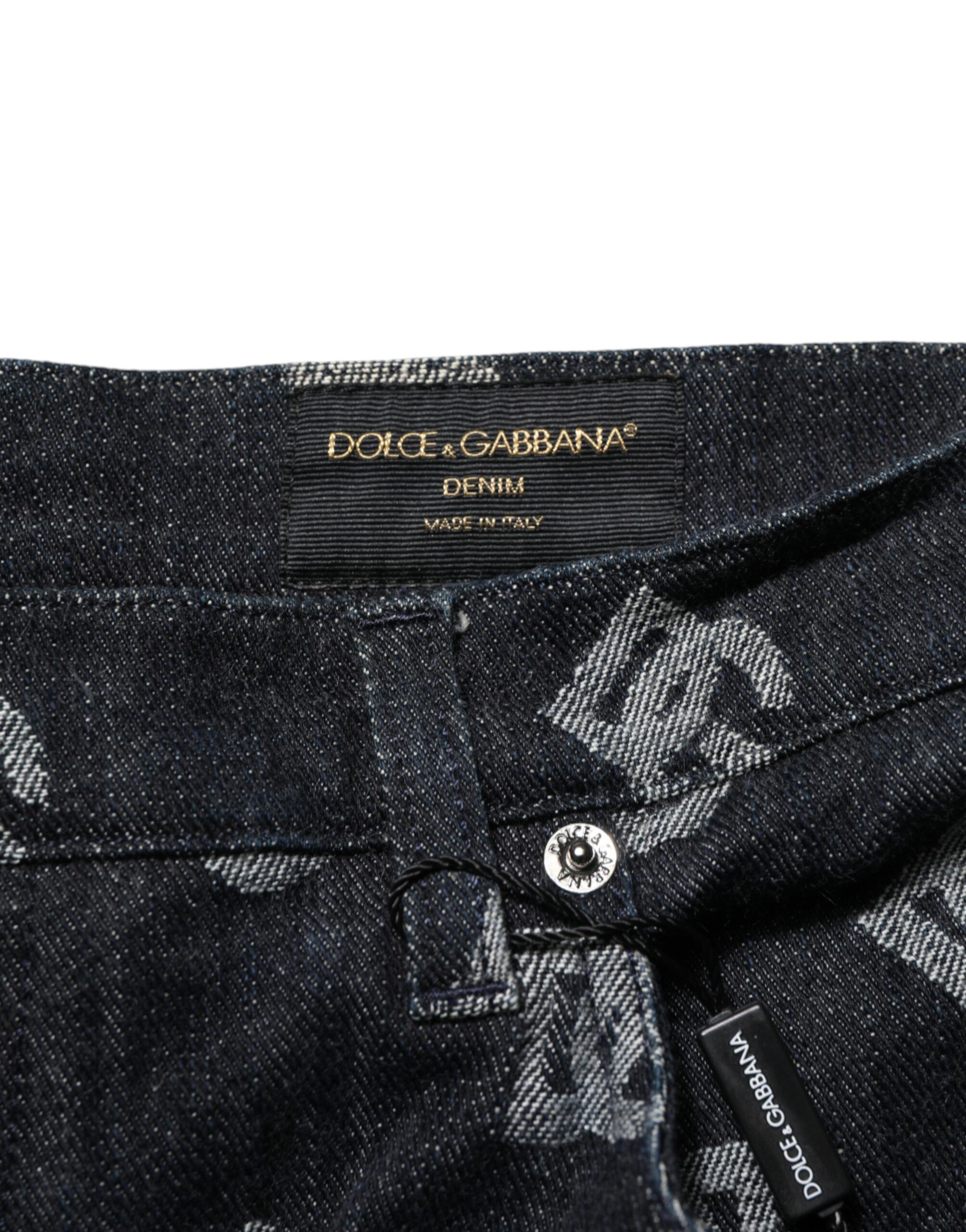 Monogram Denim Cargo Men Bermuda Men's Short - Dolce & Gabbana - Modalova