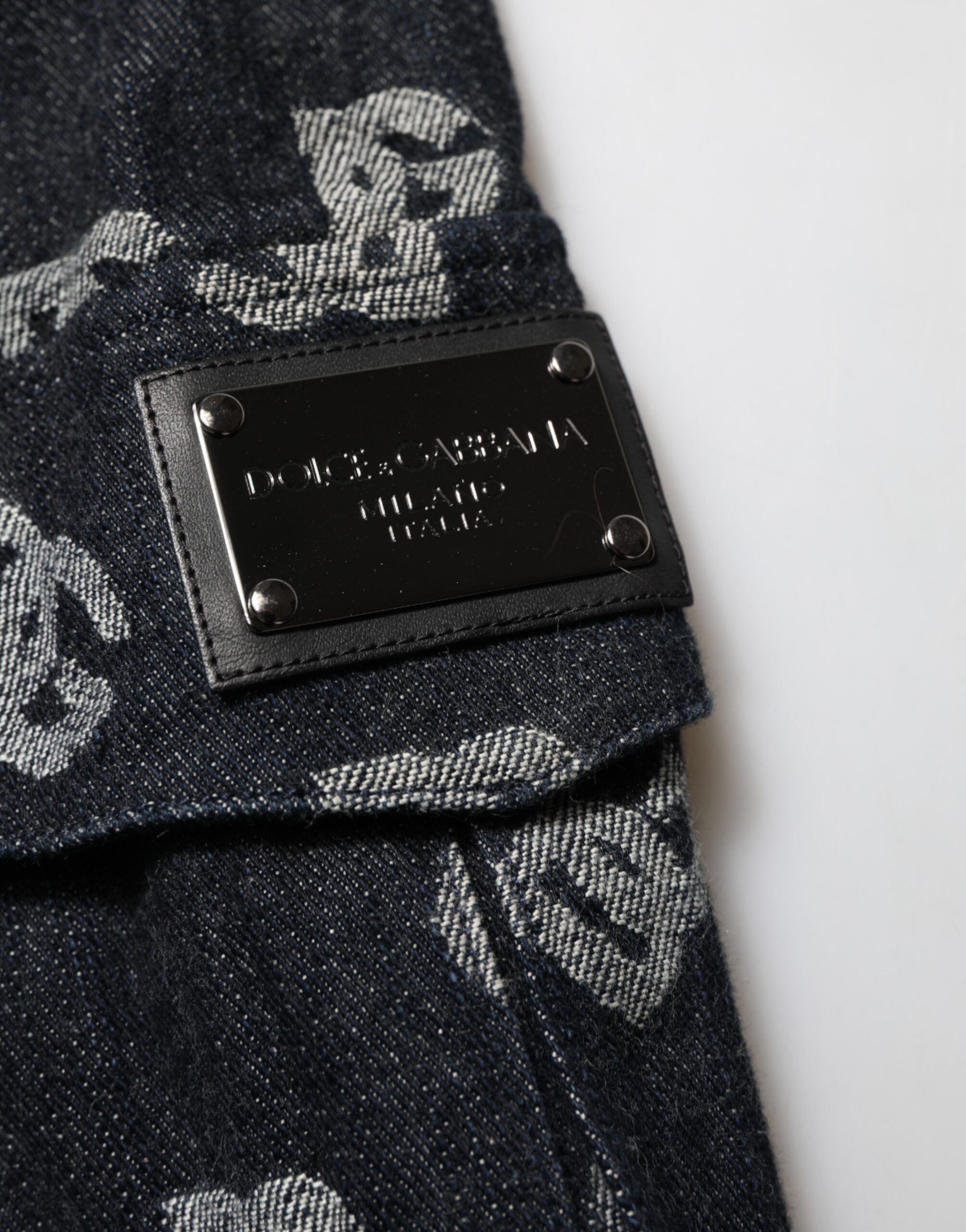 Monogram Denim Cargo Men Bermuda Men's Short - Dolce & Gabbana - Modalova