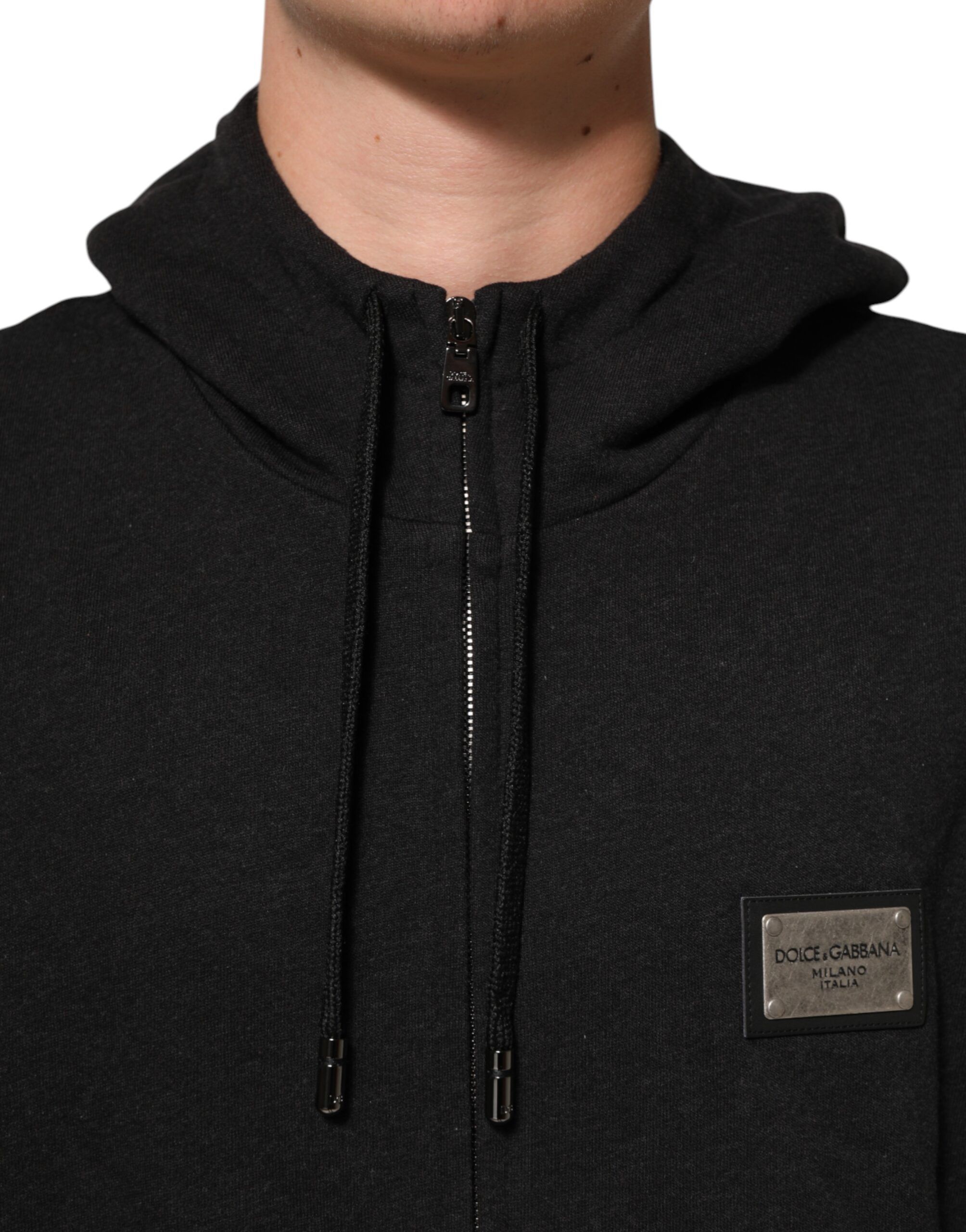 Logo FullZip Hooded Sweatshirt Men's Sweater - Dolce & Gabbana - Modalova