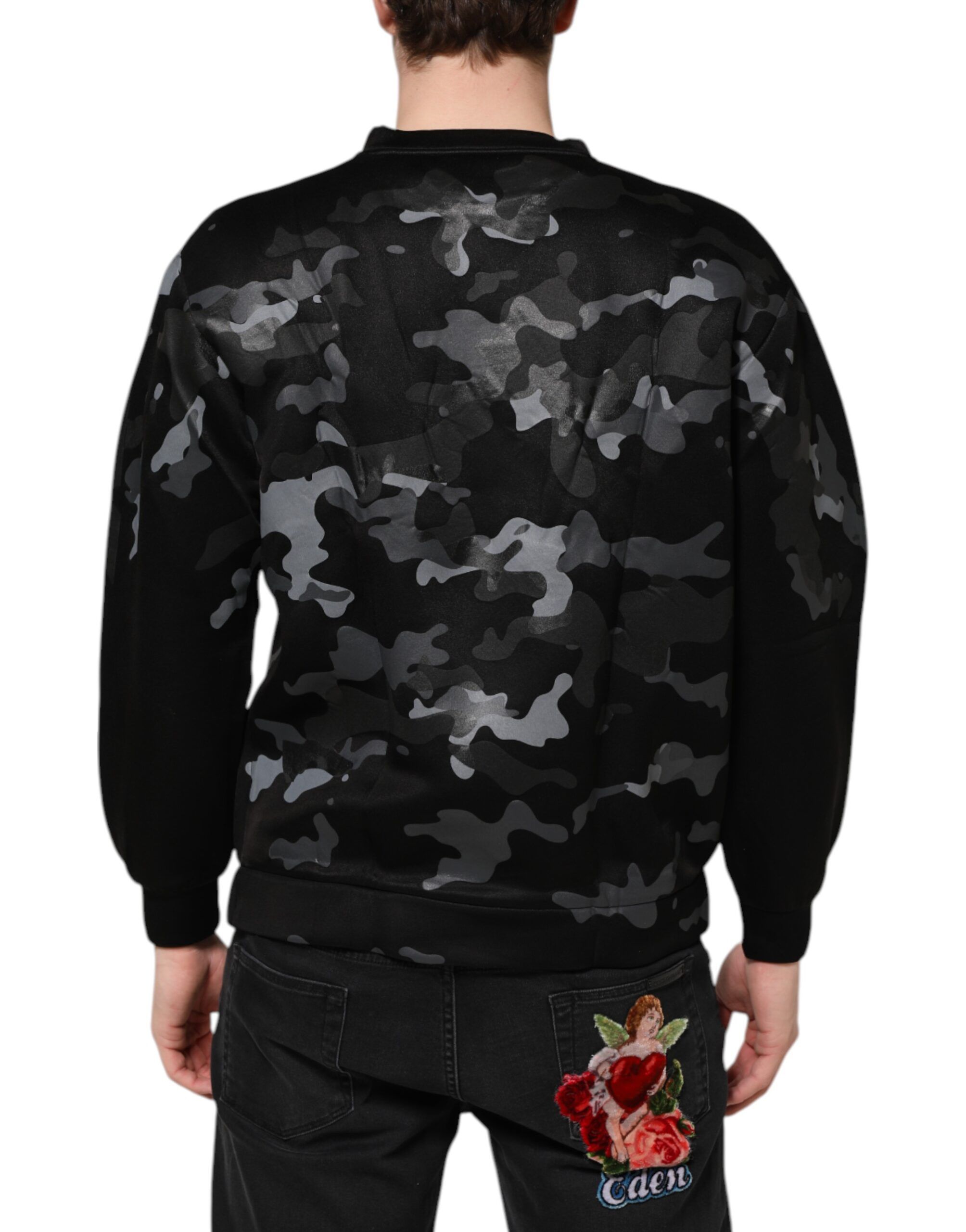 Camouflage Round Neck Sweatshirt Men's Sweater (Pre-Owned) - Dolce & Gabbana - Modalova