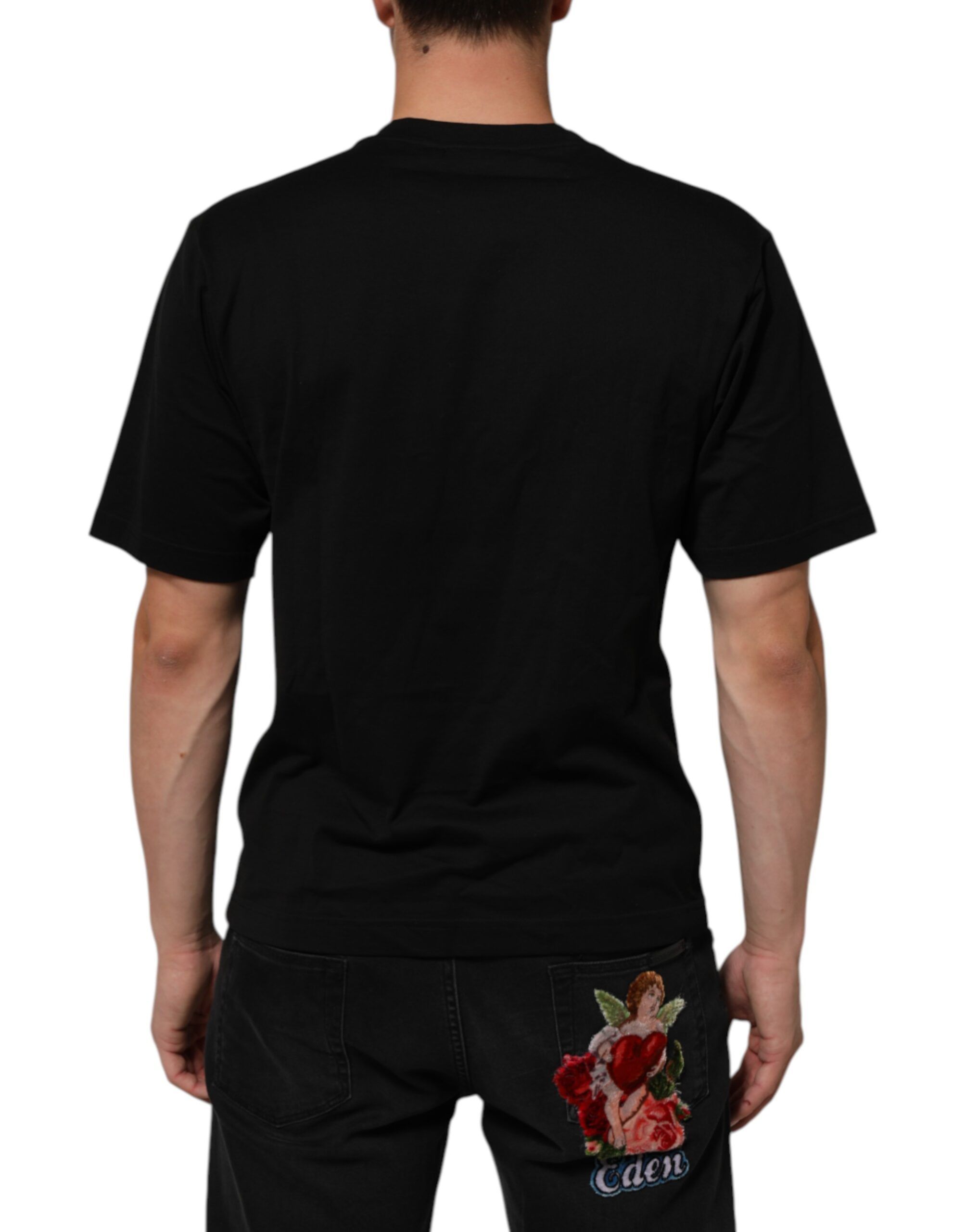 Logo Plaque Cotton Crew Neck Men's T-shirt (Pre-Owned) - Dolce & Gabbana - Modalova