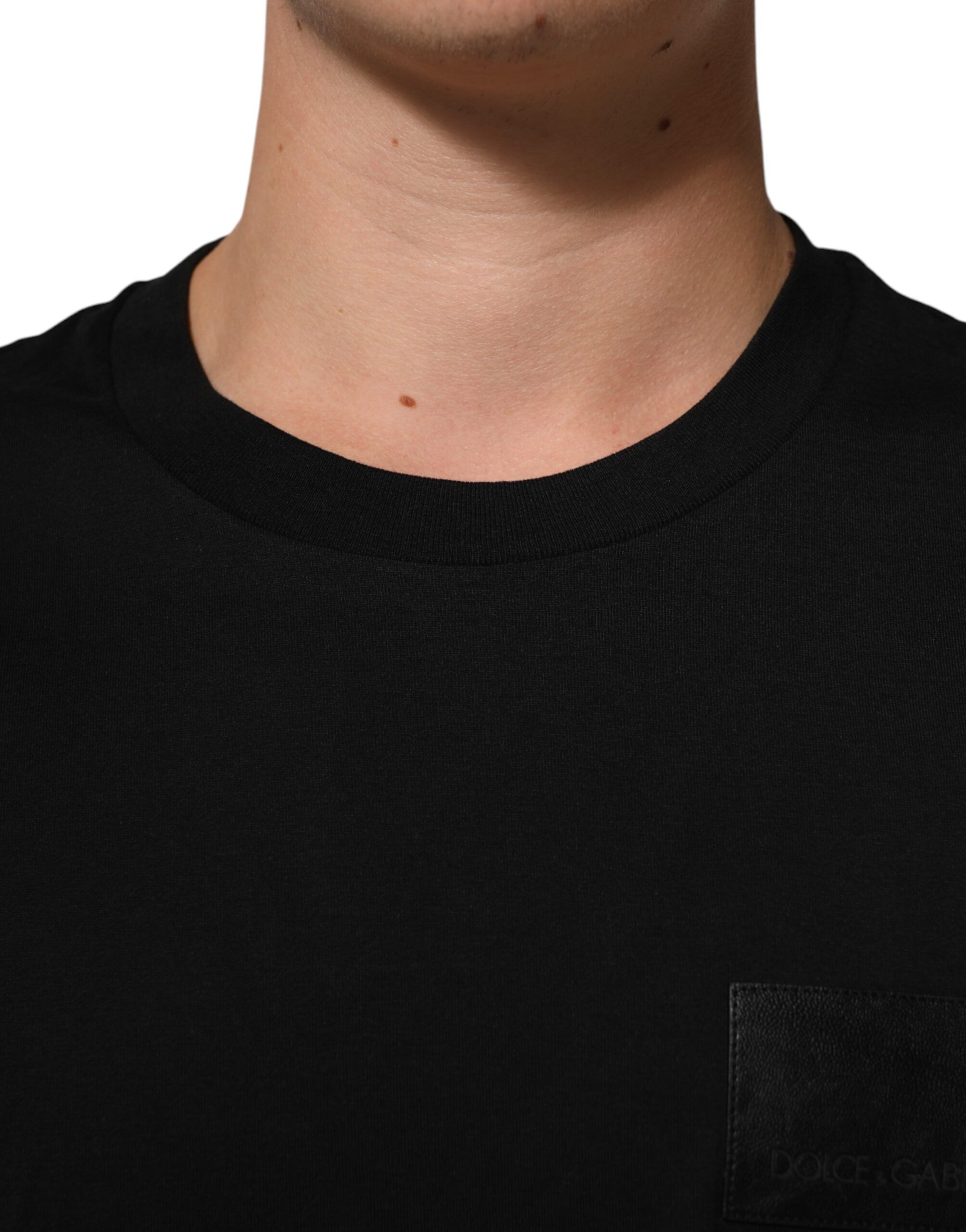 Logo Plaque Cotton Crew Neck Men's T-shirt (Pre-Owned) - Dolce & Gabbana - Modalova