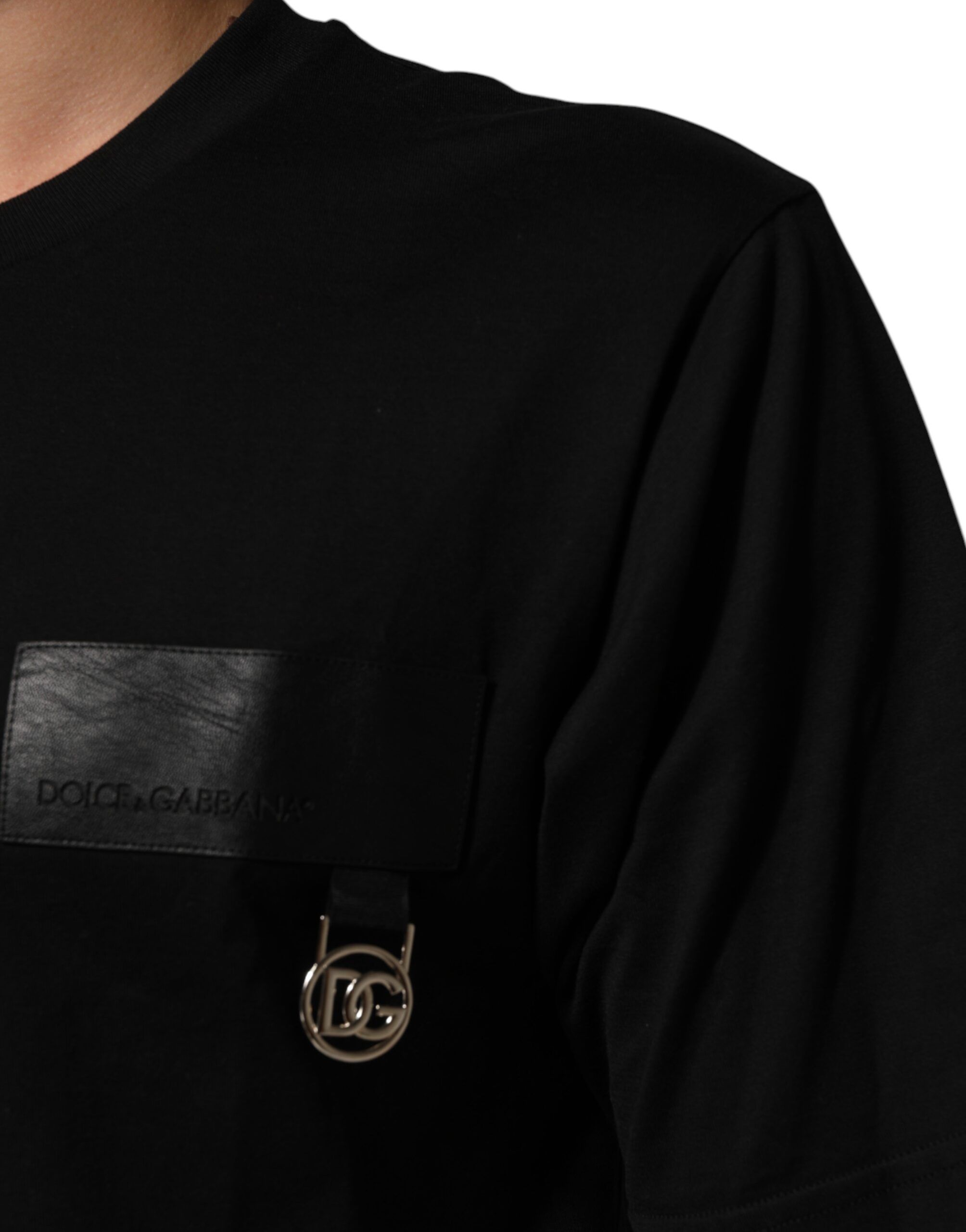 Logo Plaque Cotton Crew Neck Men's T-shirt (Pre-Owned) - Dolce & Gabbana - Modalova