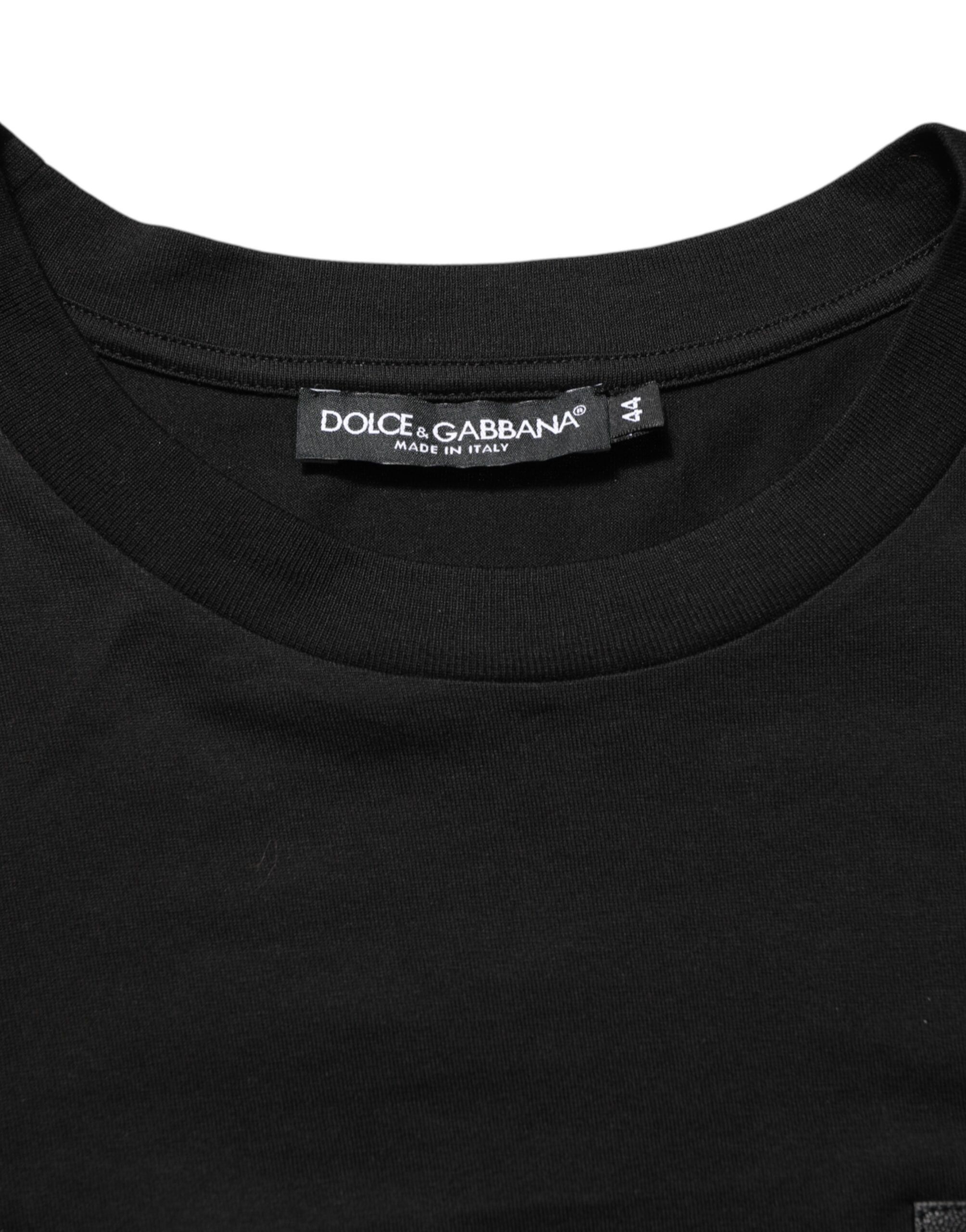 Logo Plaque Cotton Crew Neck Men's T-shirt (Pre-Owned) - Dolce & Gabbana - Modalova