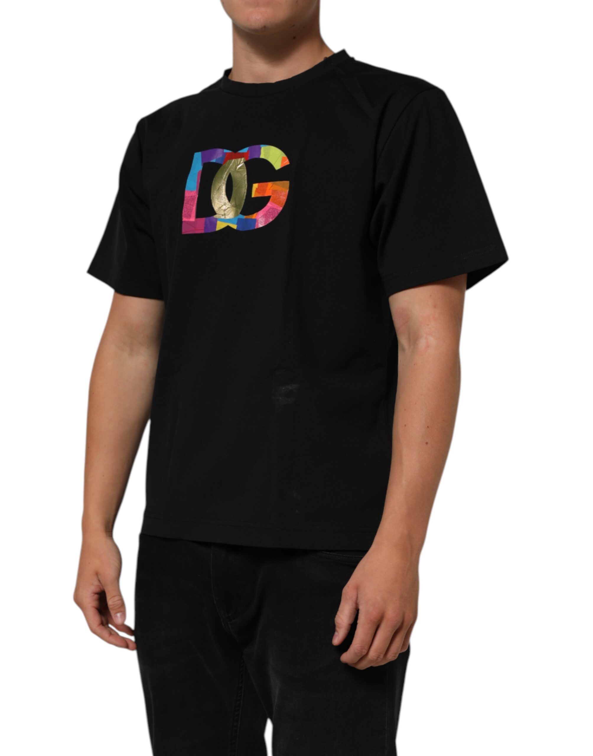 Logo Print Cotton Men Crew Neck Men's T-shirt (Pre-Owned) - Dolce & Gabbana - Modalova