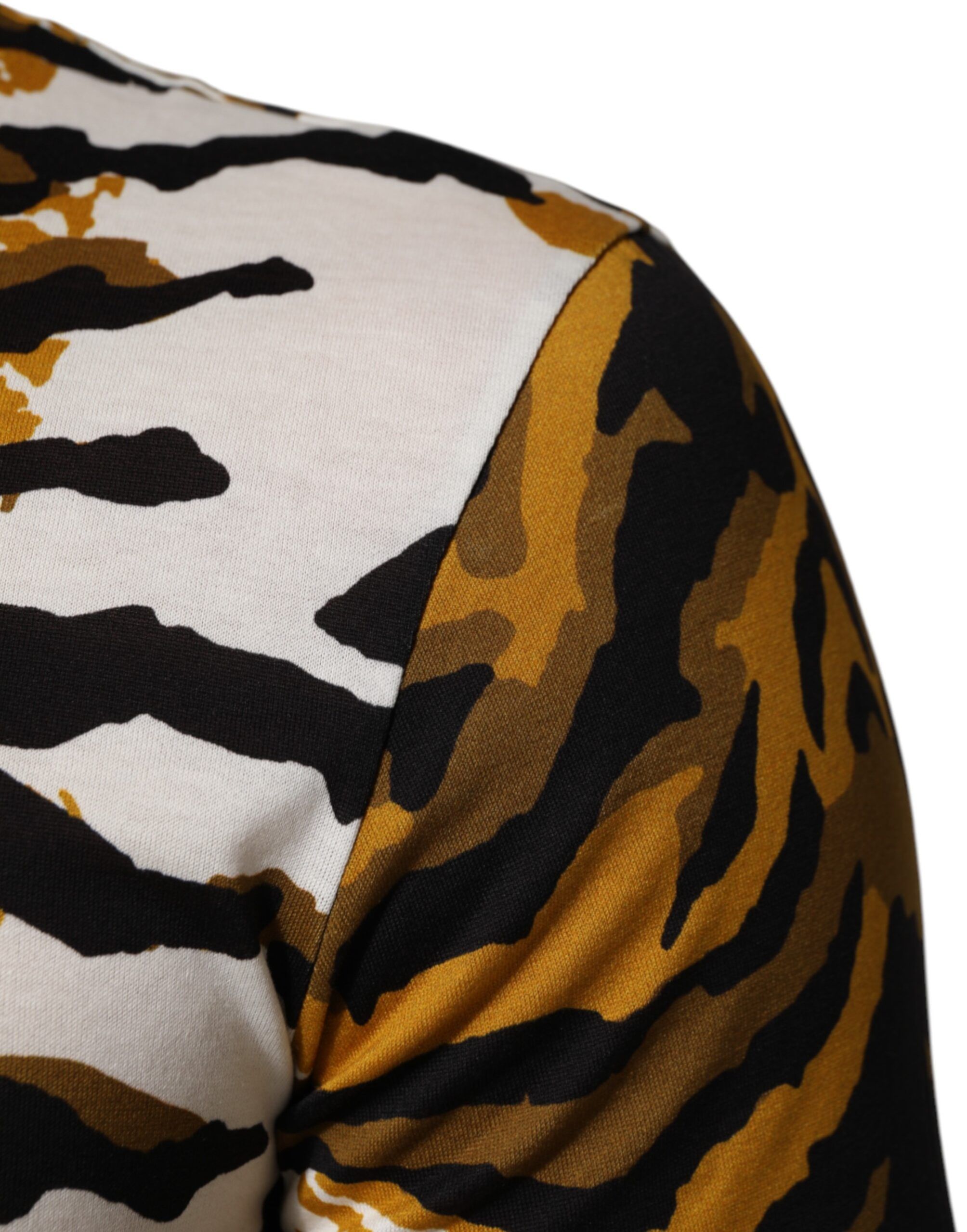Leopard Palm Leaf Men Crew Neck Men's T-shirt - Dolce & Gabbana - Modalova