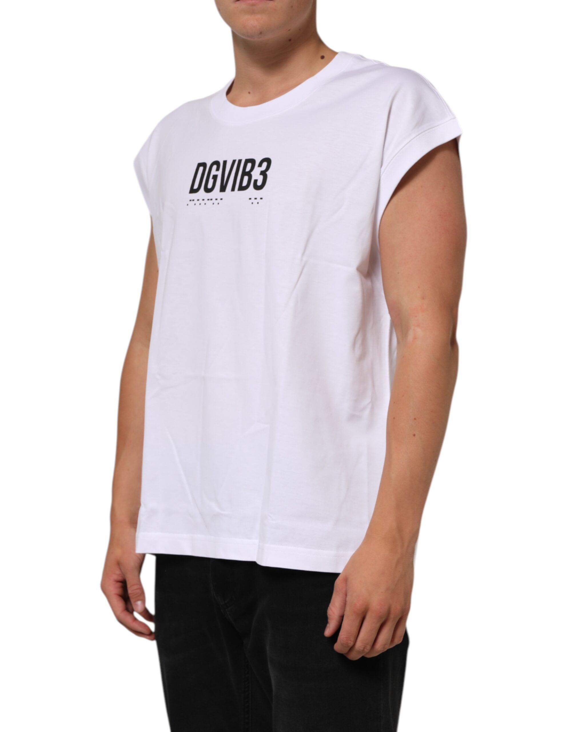 Cotton Sleeveless Printed Tank Men's T-shirt - Dolce & Gabbana - Modalova