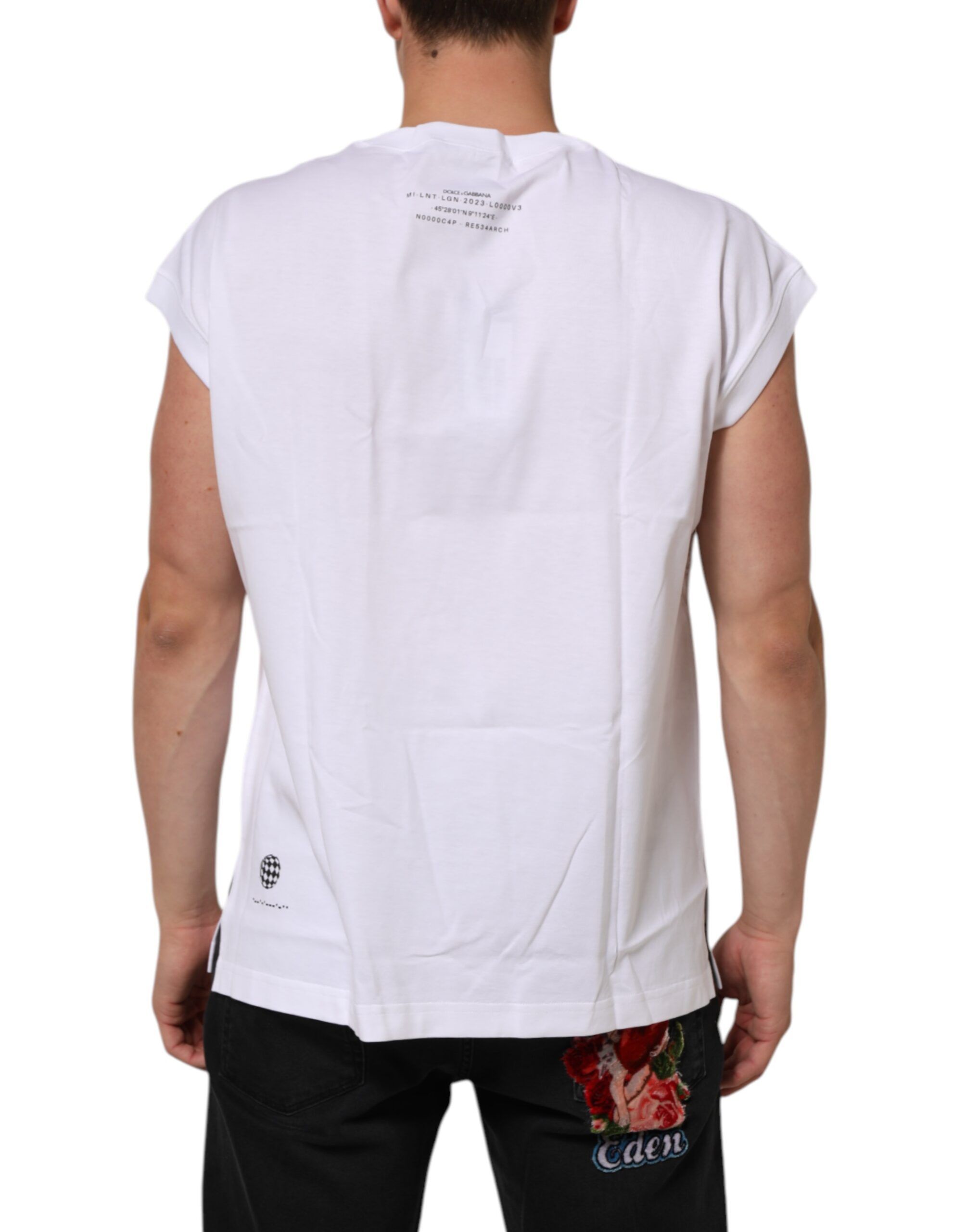 Cotton Sleeveless Printed Tank Men's T-shirt - Dolce & Gabbana - Modalova