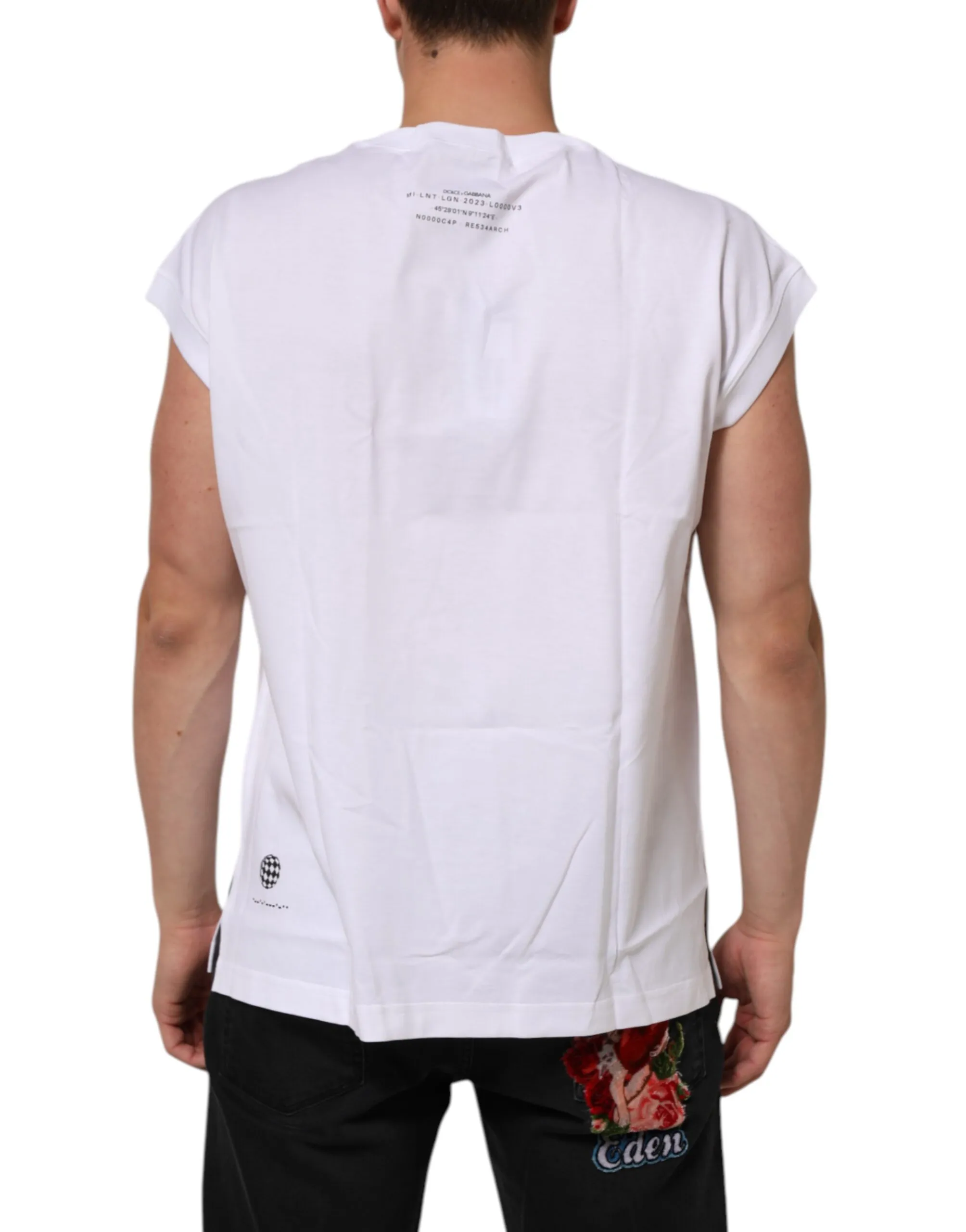 Cotton Sleeveless Printed Tank Men's T-shirt - Dolce & Gabbana - Modalova