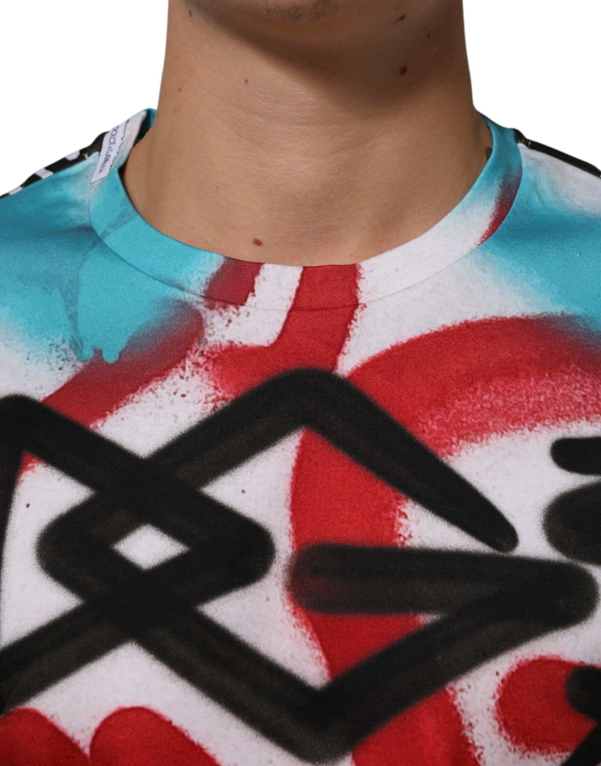 Graffiti Crew Neck Short Sleeves Men's T-shirt - Dolce & Gabbana - Modalova
