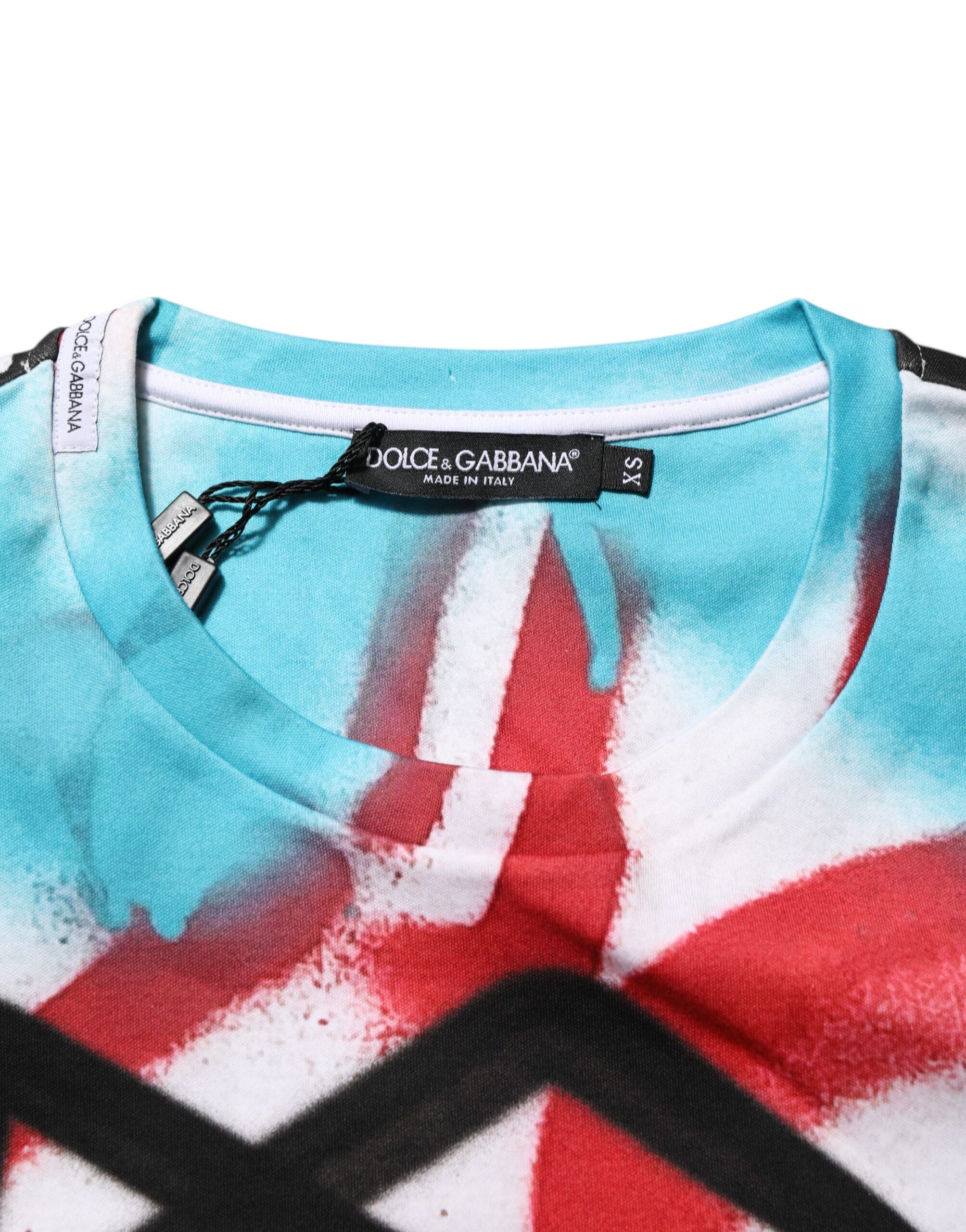 Graffiti Crew Neck Short Sleeves Men's T-shirt - Dolce & Gabbana - Modalova