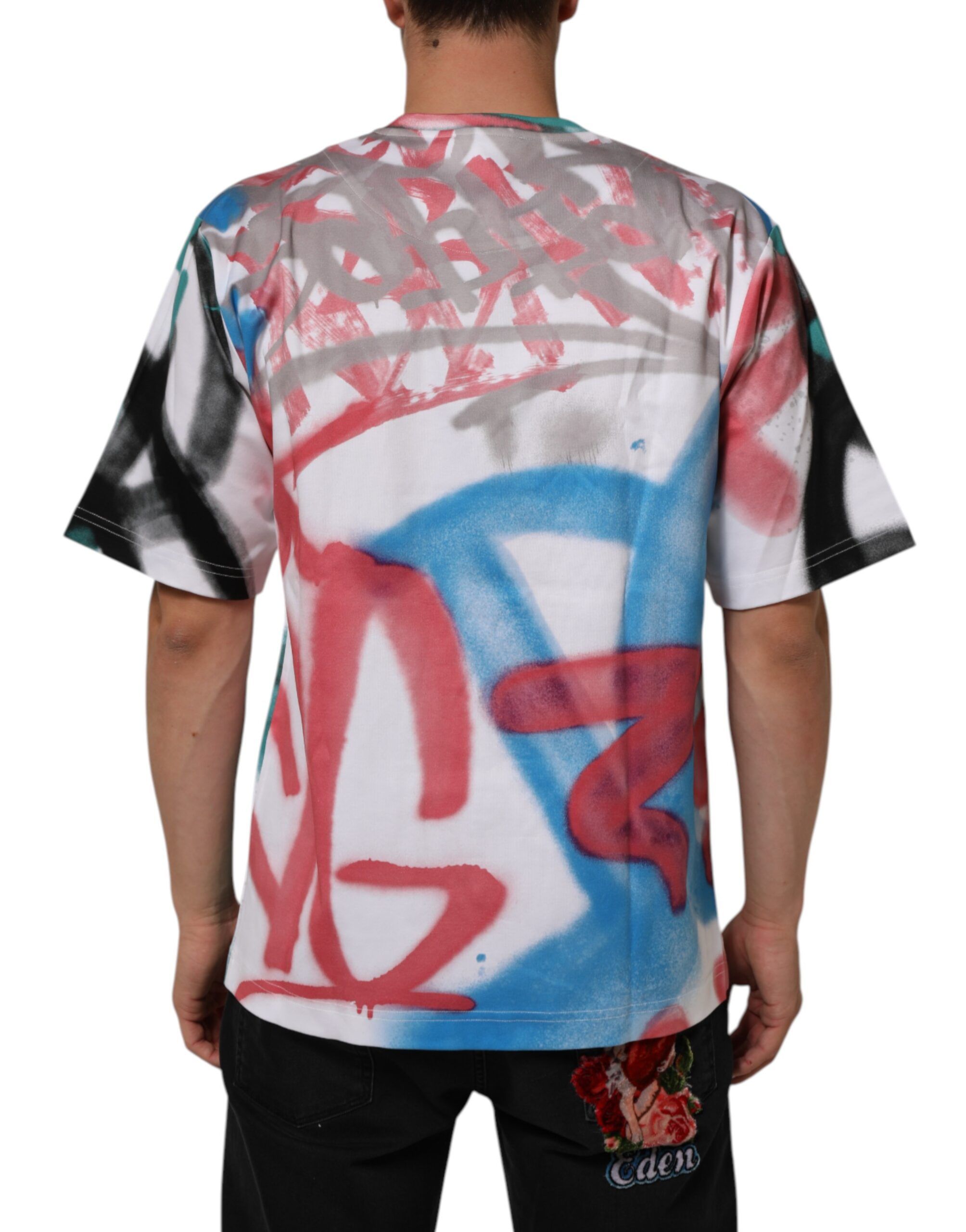 Graffiti Crew Neck Short Sleeves Men's T-shirt - Dolce & Gabbana - Modalova