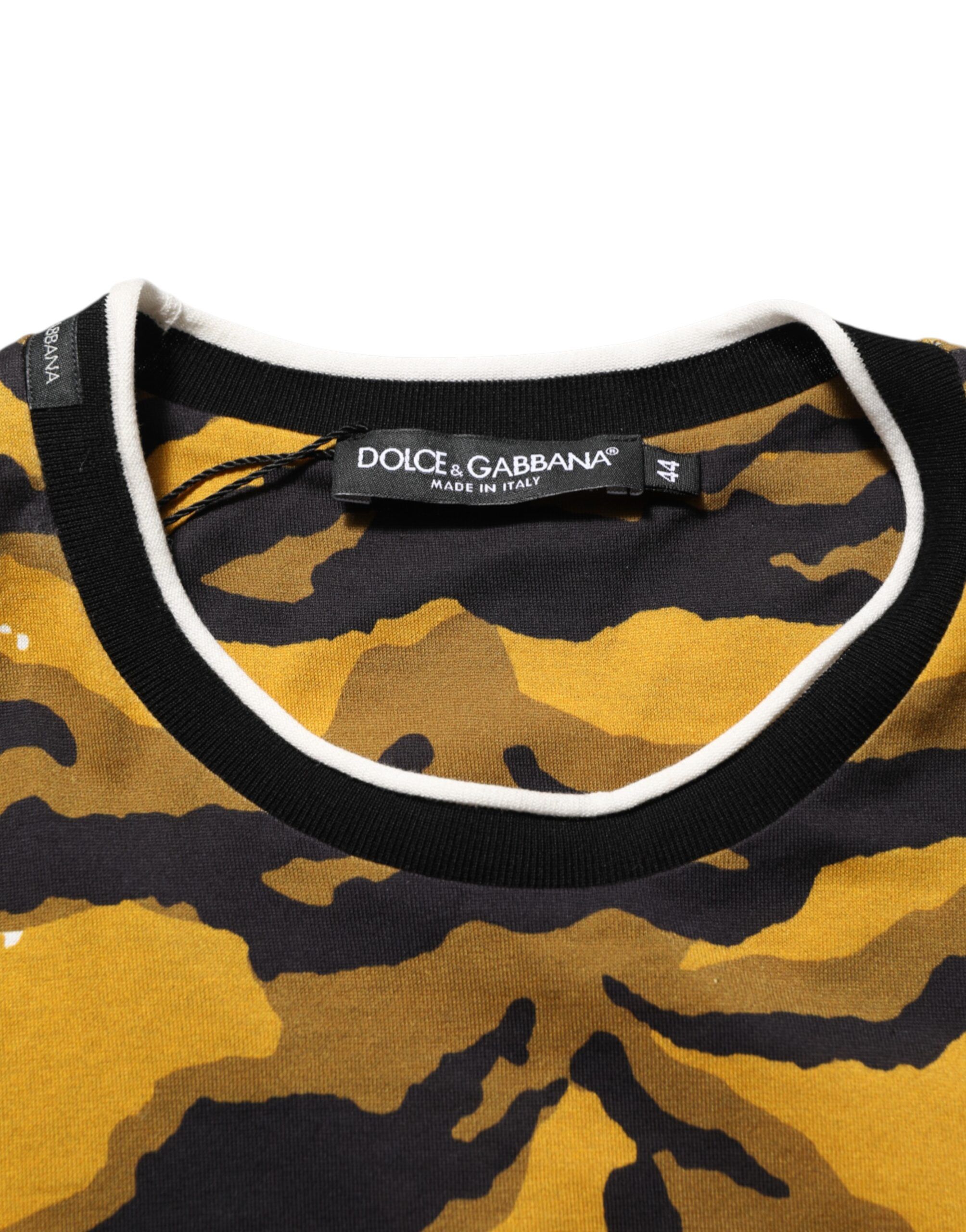 Leopard Palm Leaf Men Crew Neck Men's T-shirt - Dolce & Gabbana - Modalova