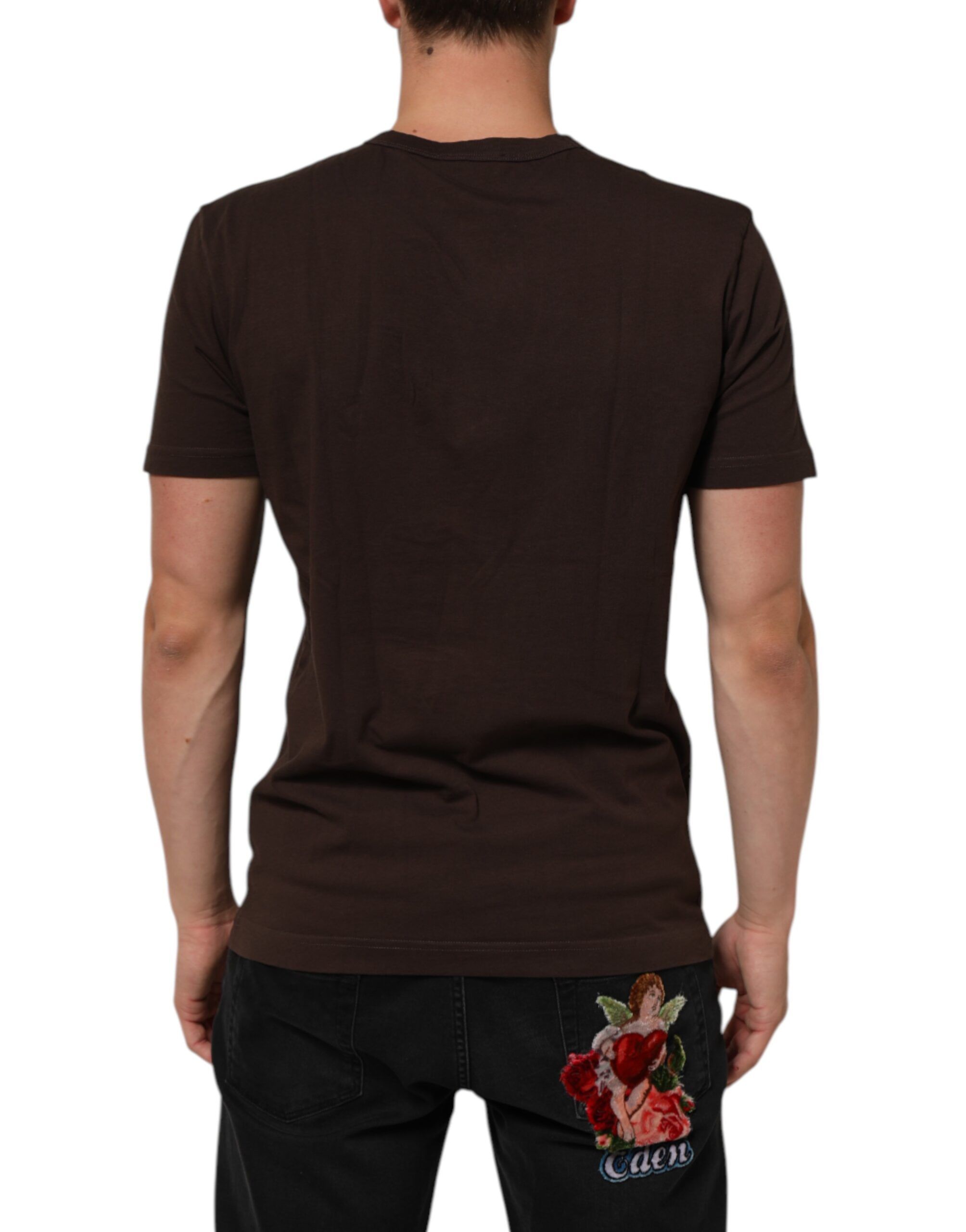 Coin Laurel Print Men Crew Neck Men's T-shirt - Dolce & Gabbana - Modalova
