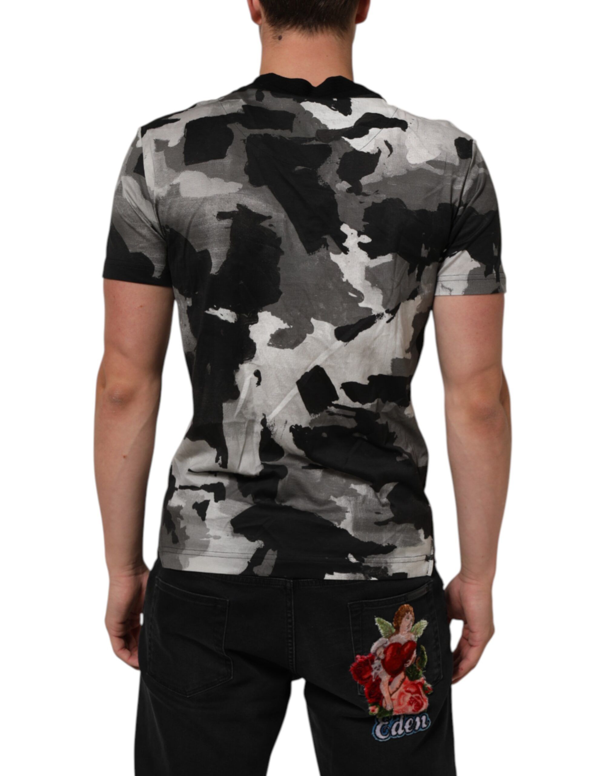Camouflage Men Short Sleeves Men's T-shirt - Dolce & Gabbana - Modalova