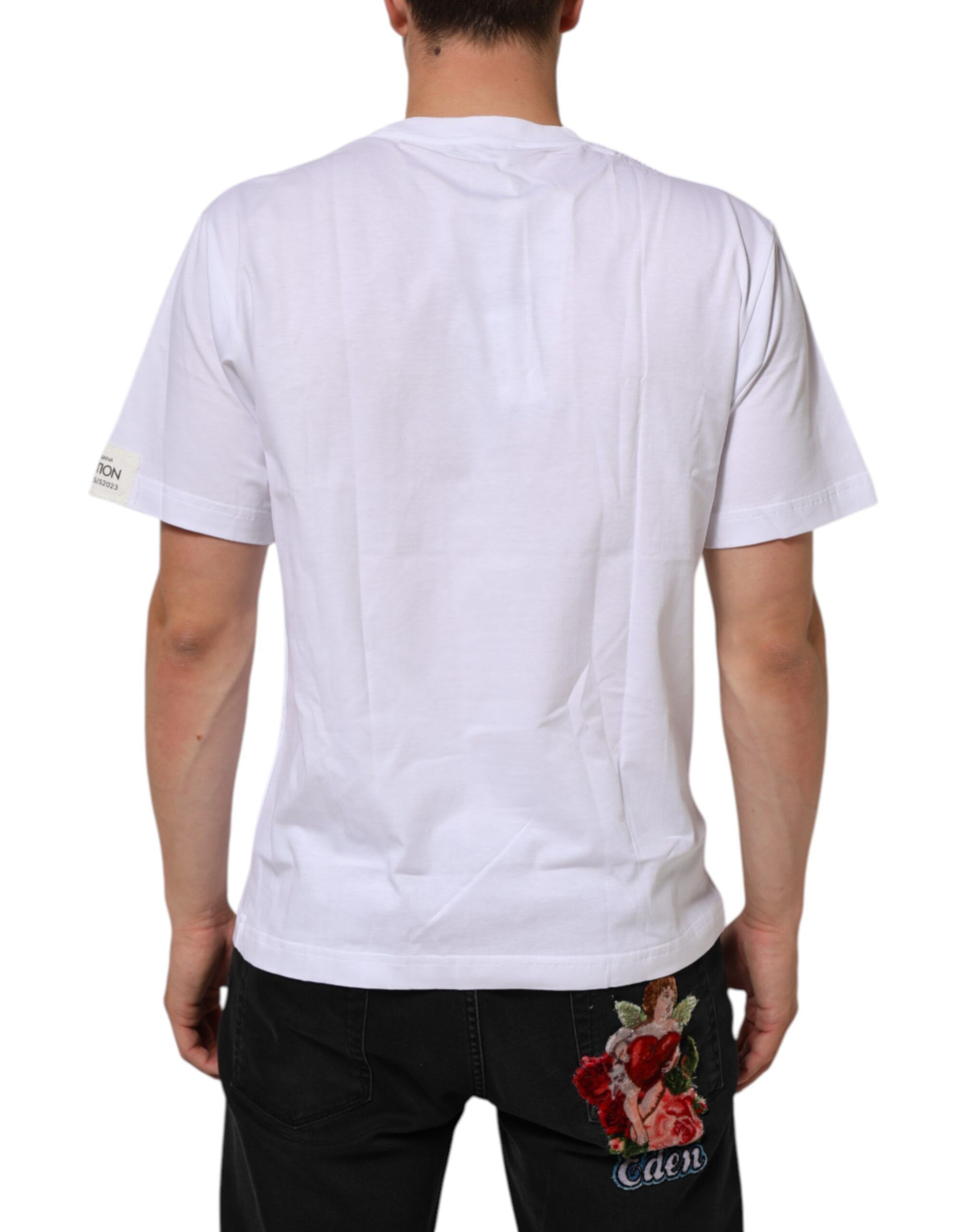 Graphic Print Cotton Crew Neck Men's T-shirt - Dolce & Gabbana - Modalova