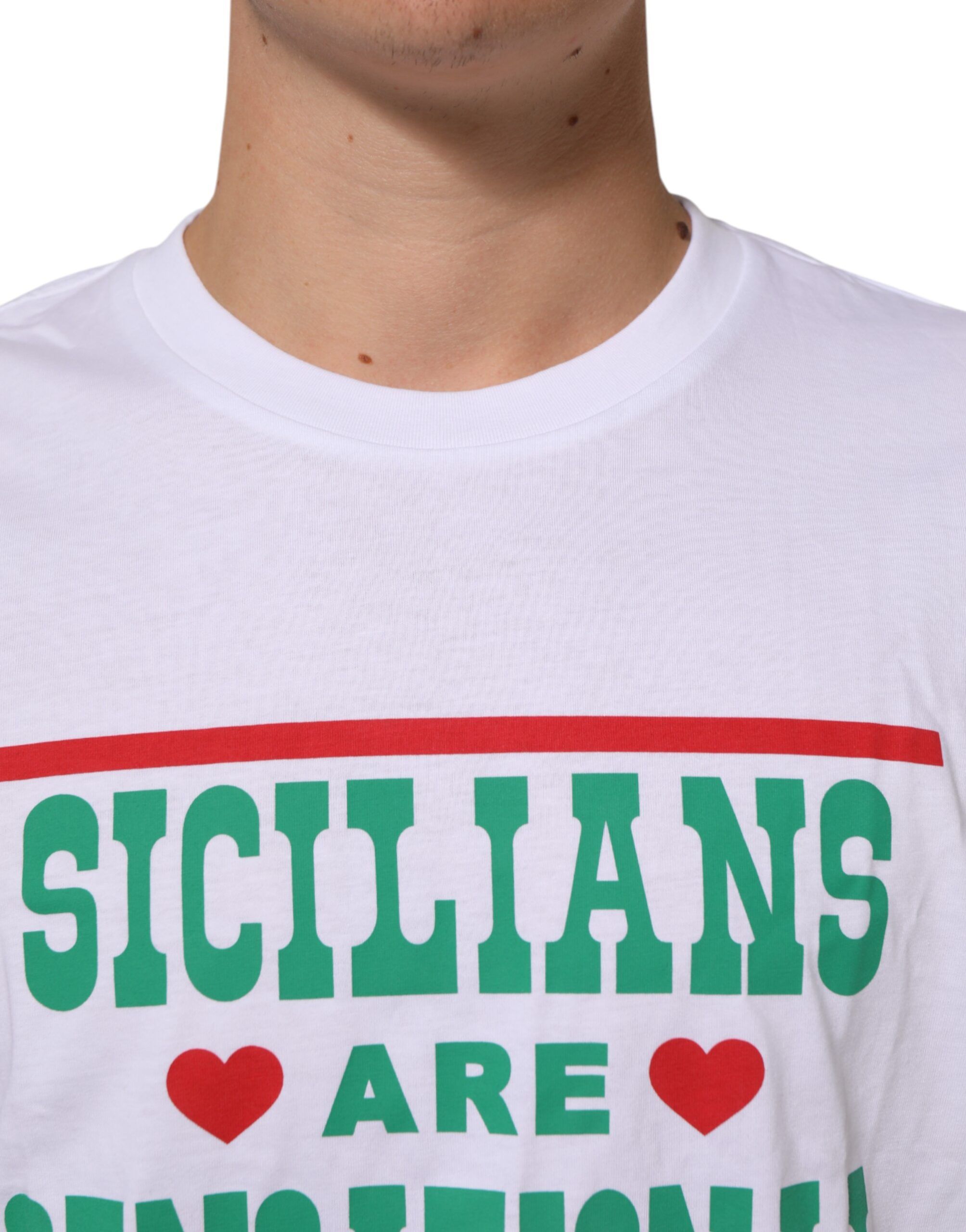 Graphic Print Cotton Crew Neck Men's T-shirt - Dolce & Gabbana - Modalova