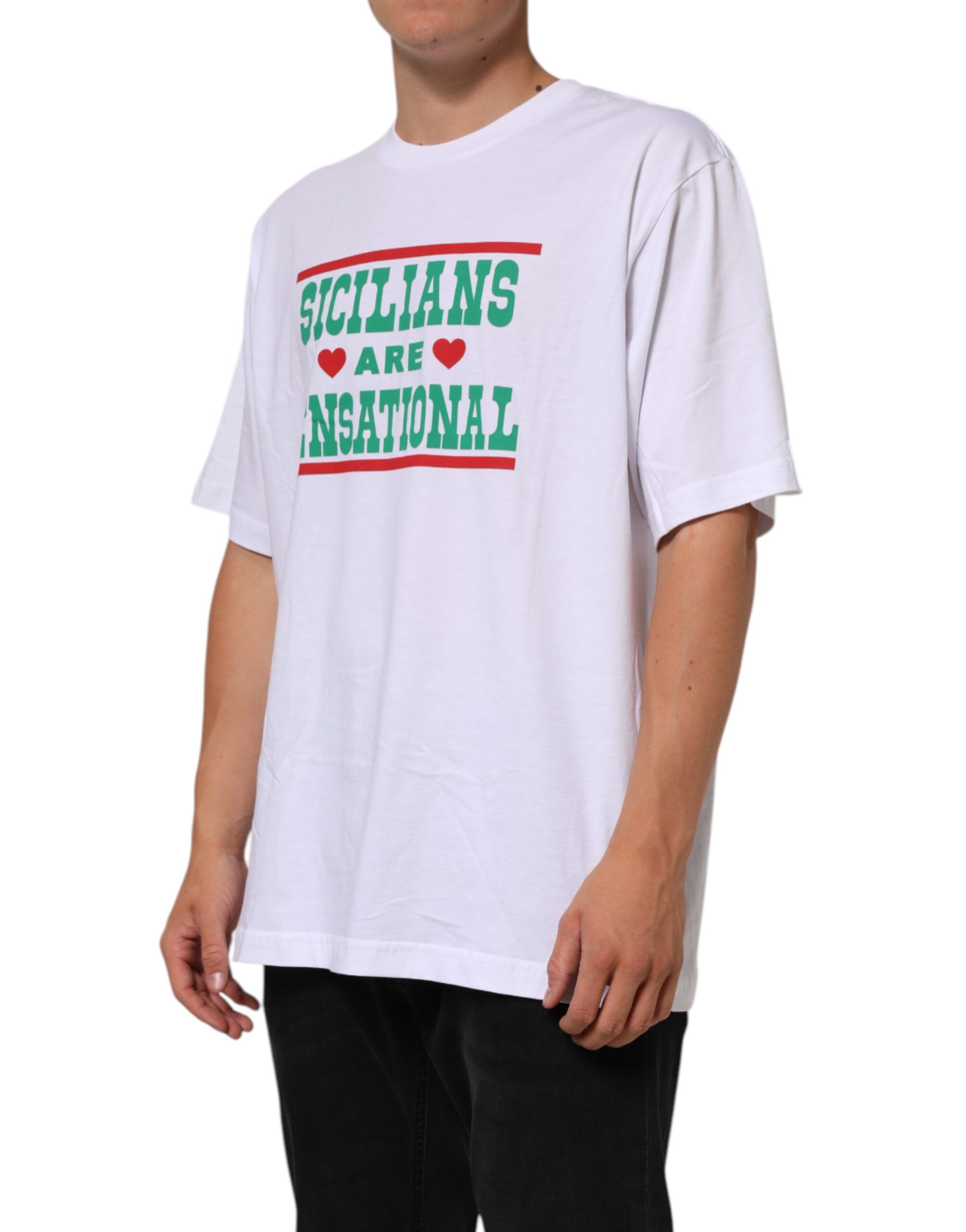 Graphic Print Cotton CrewNeck Men's T-shirt (Pre-Owned) - Dolce & Gabbana - Modalova