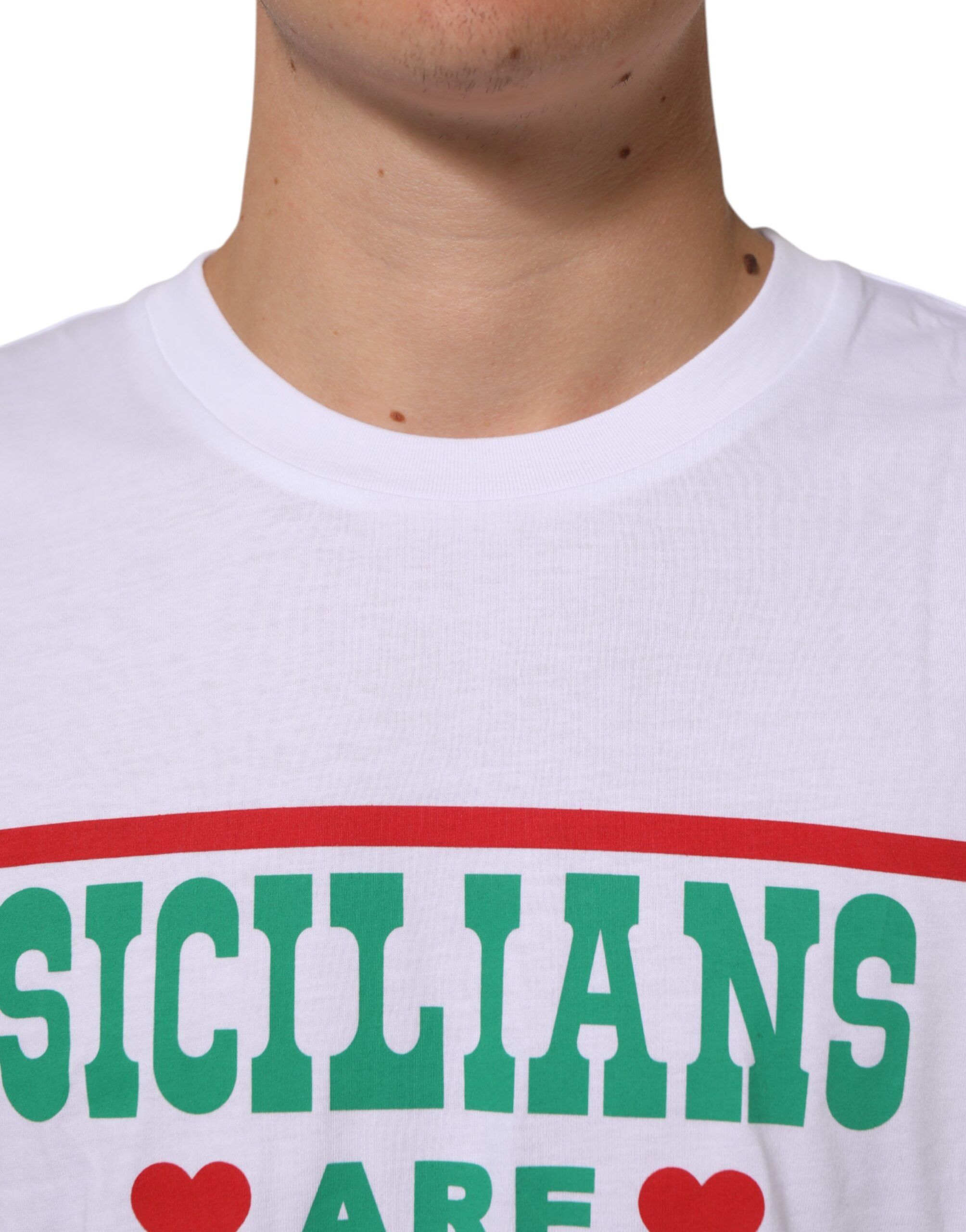 Graphic Print Cotton CrewNeck Men's T-shirt (Pre-Owned) - Dolce & Gabbana - Modalova