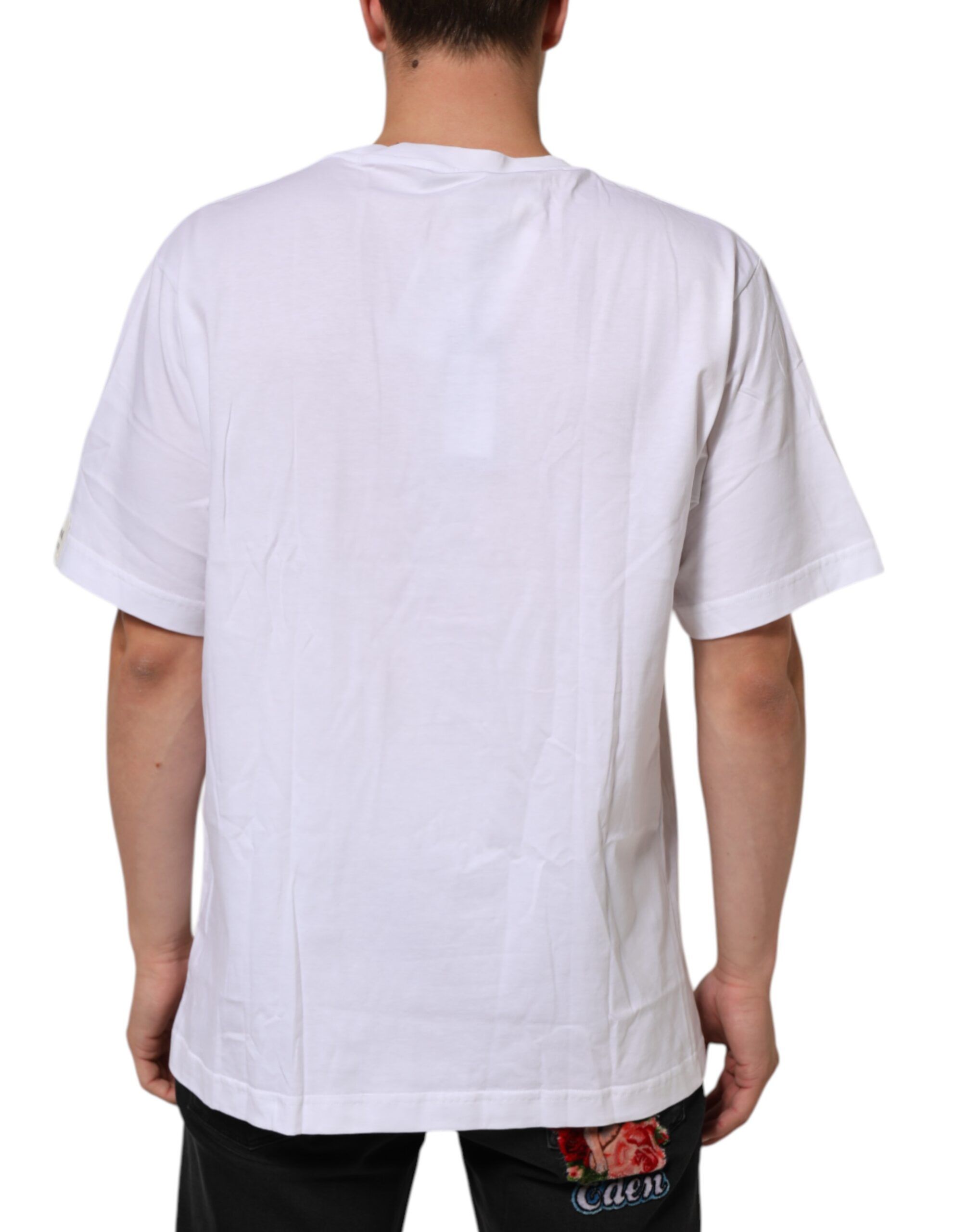 Graphic Print Cotton Crew Neck Men's T-shirt - Dolce & Gabbana - Modalova