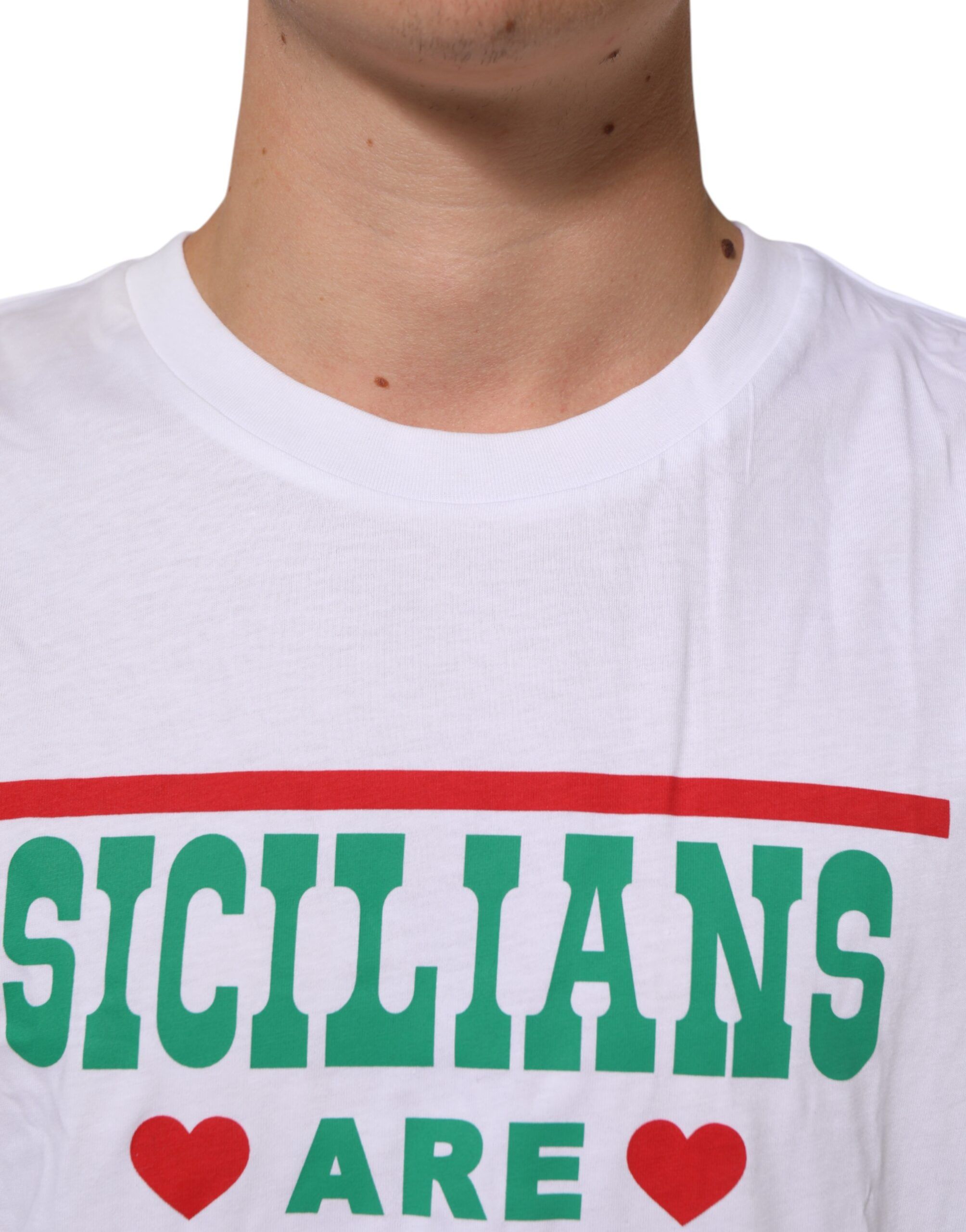 Graphic Print Cotton Crew Neck Men's T-shirt - Dolce & Gabbana - Modalova