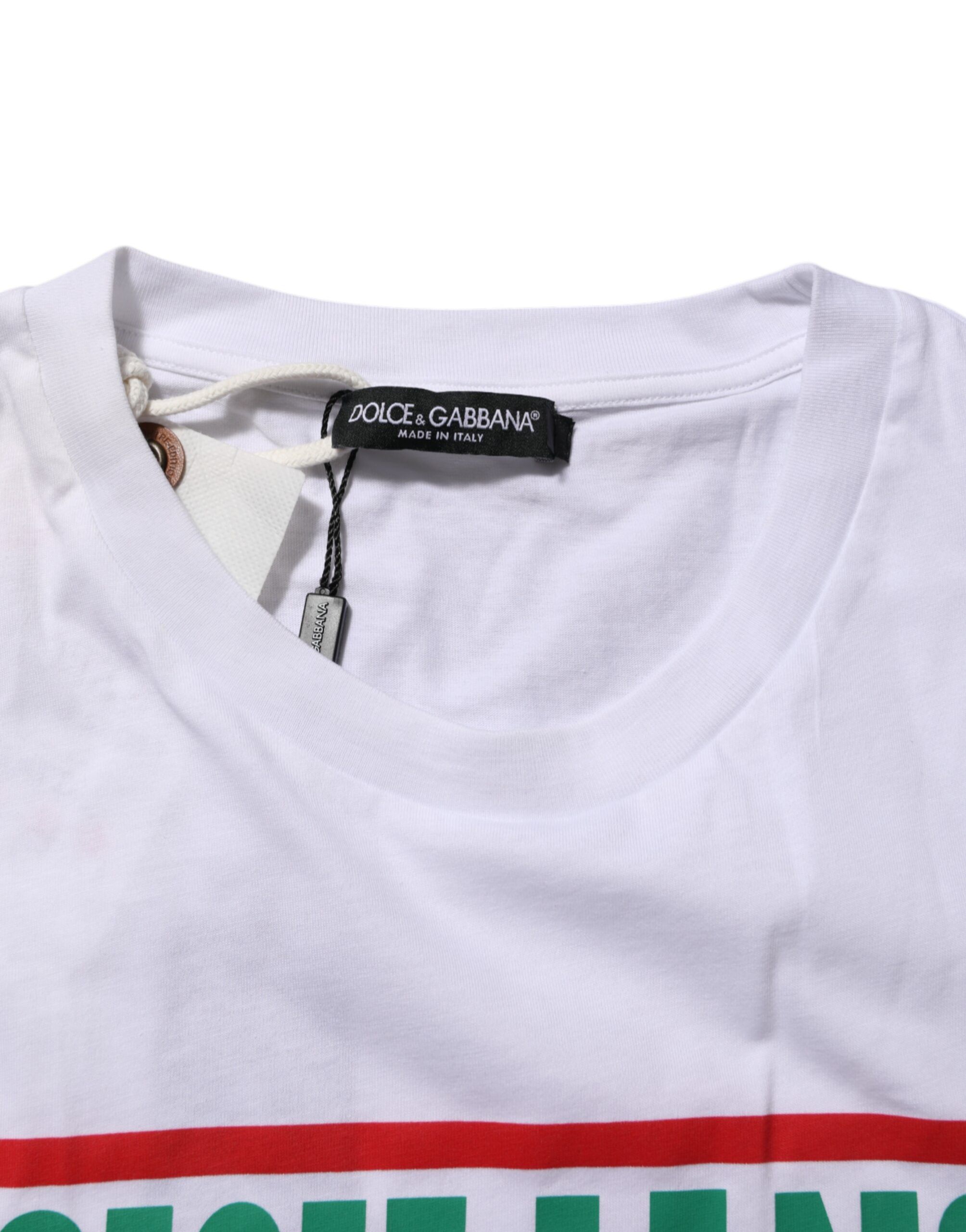 Graphic Print Cotton Crew Neck Men's T-shirt - Dolce & Gabbana - Modalova