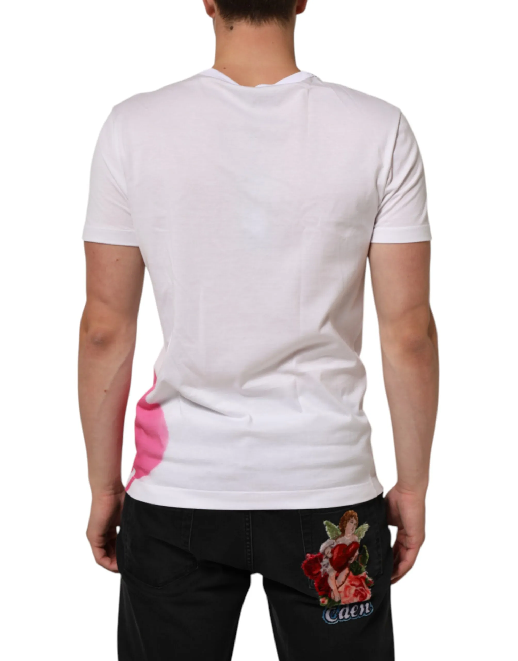 Graphic Print Cotton Crew Neck Men's T-shirt - Dolce & Gabbana - Modalova