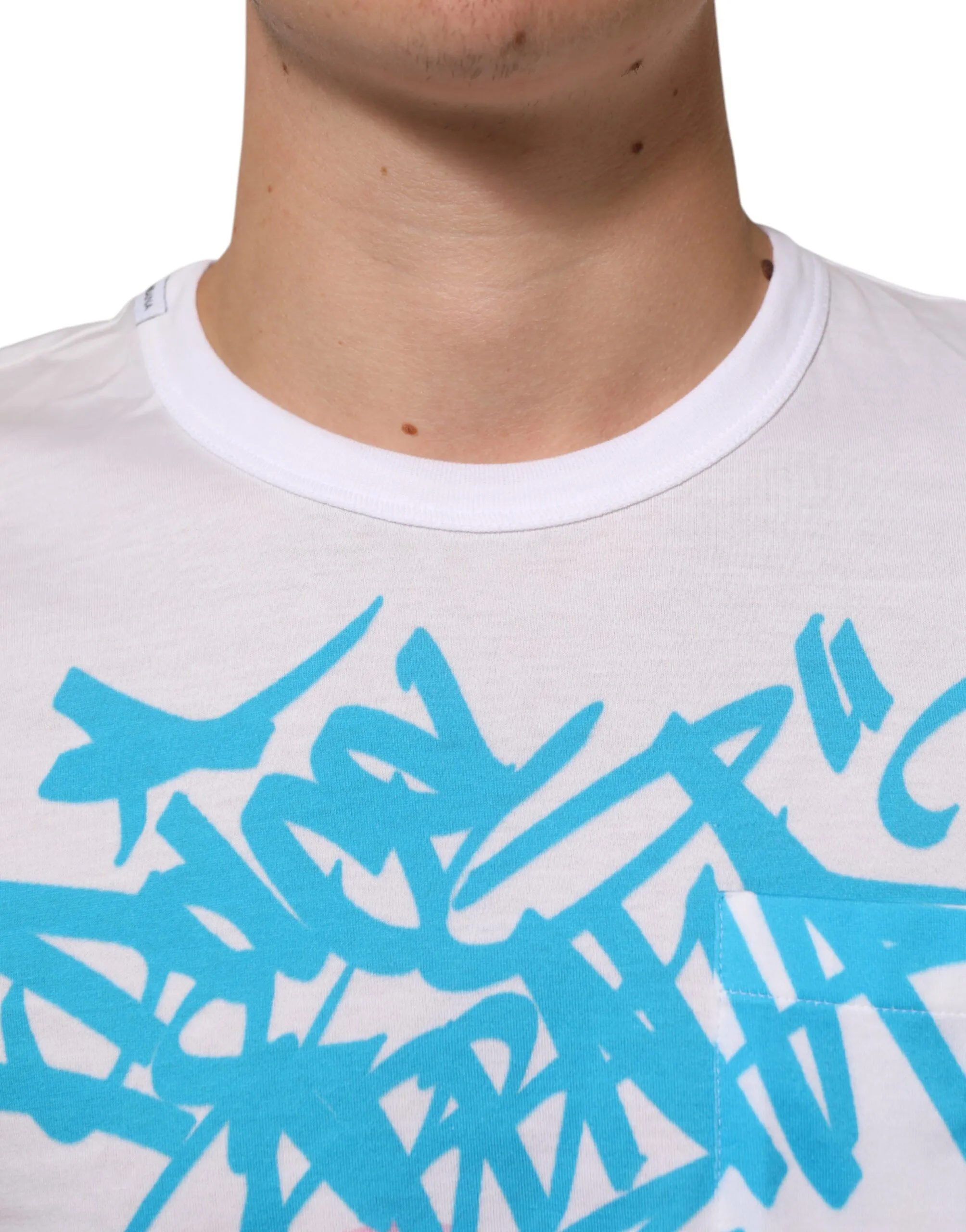 Graphic Print Cotton Crew Neck Men's T-shirt - Dolce & Gabbana - Modalova
