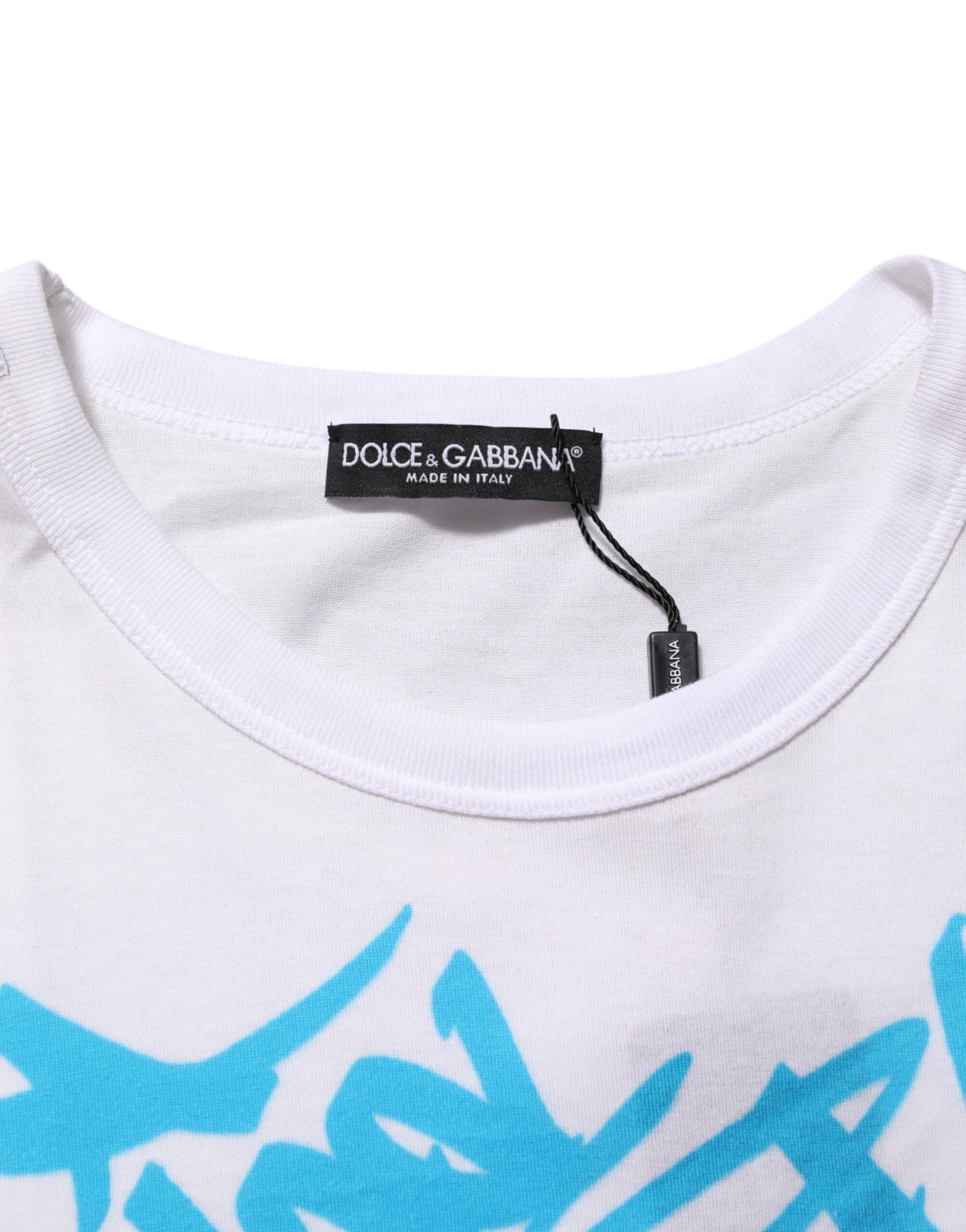 Graphic Print Cotton Crew Neck Men's T-shirt - Dolce & Gabbana - Modalova