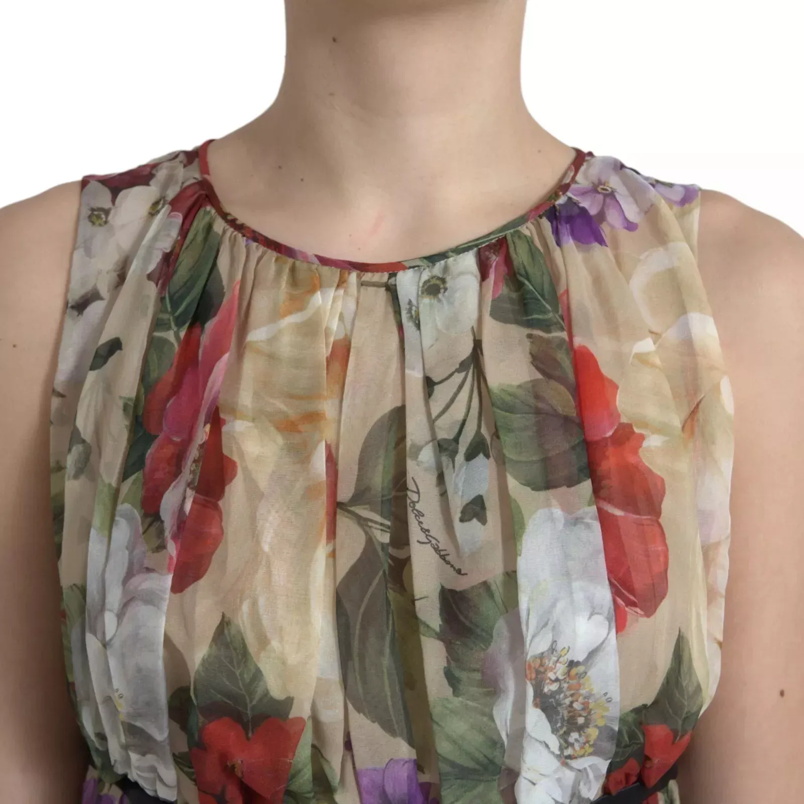 Floral Sleeveless A-line Mini Women's Dress (Pre-Owned) - Dolce & Gabbana - Modalova
