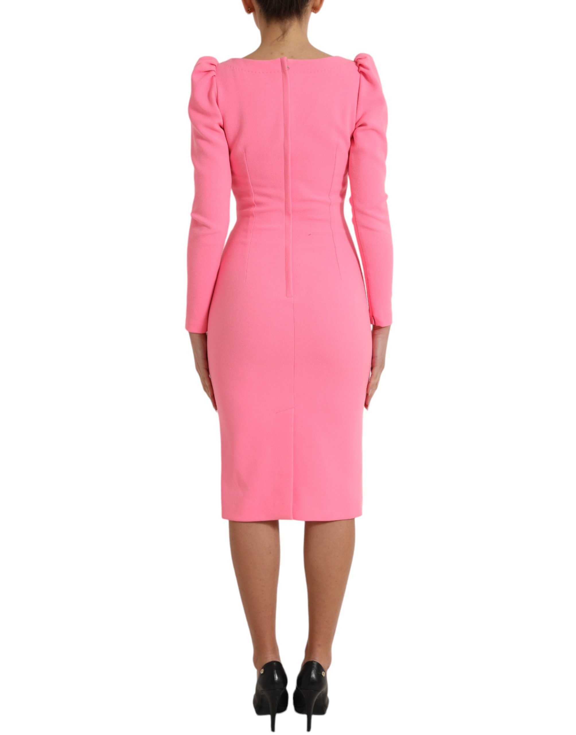 Polyester Long Sleeves Sheath Midi Women's Dress (Pre-Owned) - Dolce & Gabbana - Modalova