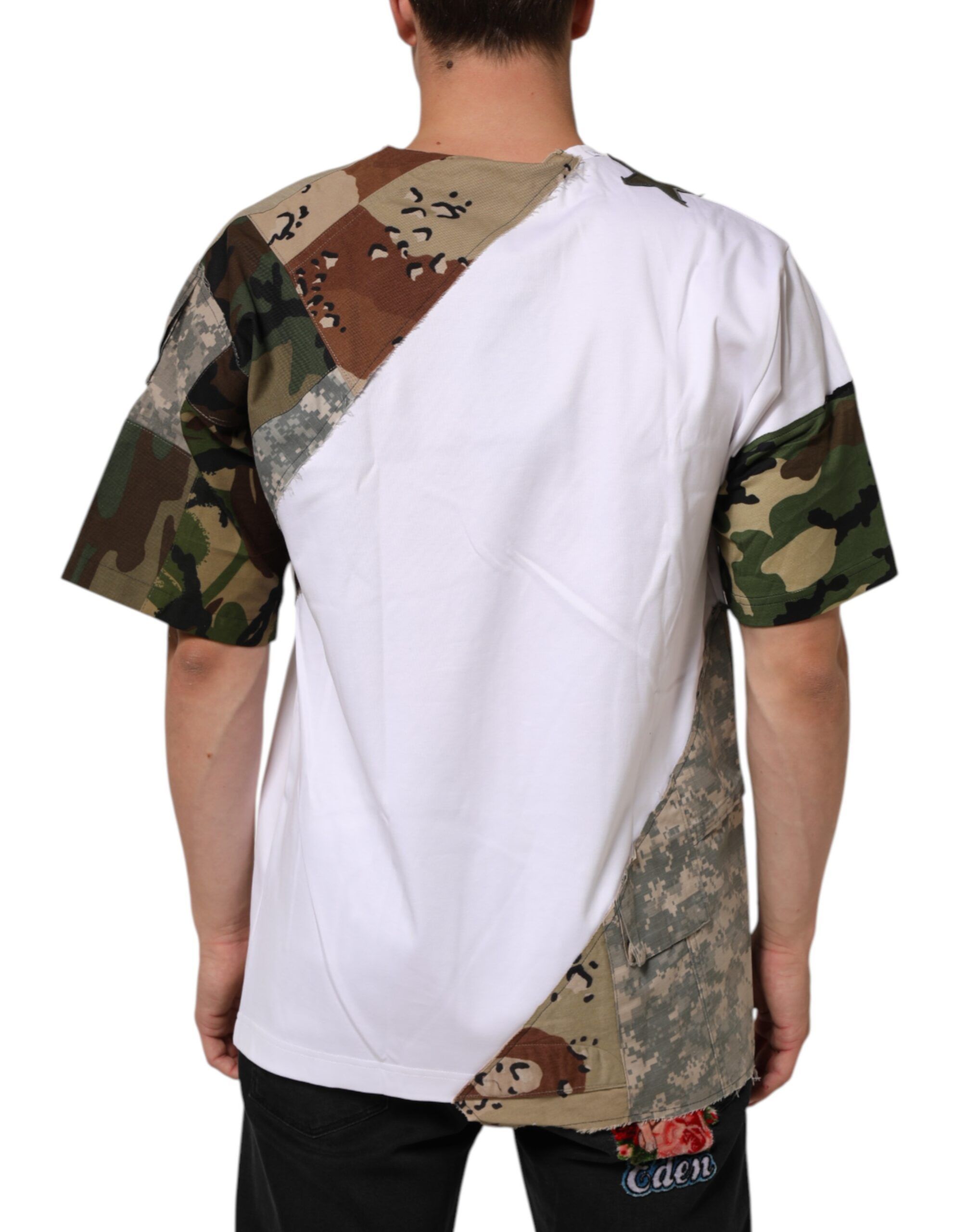 Camouflage Patckwork Men Cotton Men's T-shirt - Dolce & Gabbana - Modalova