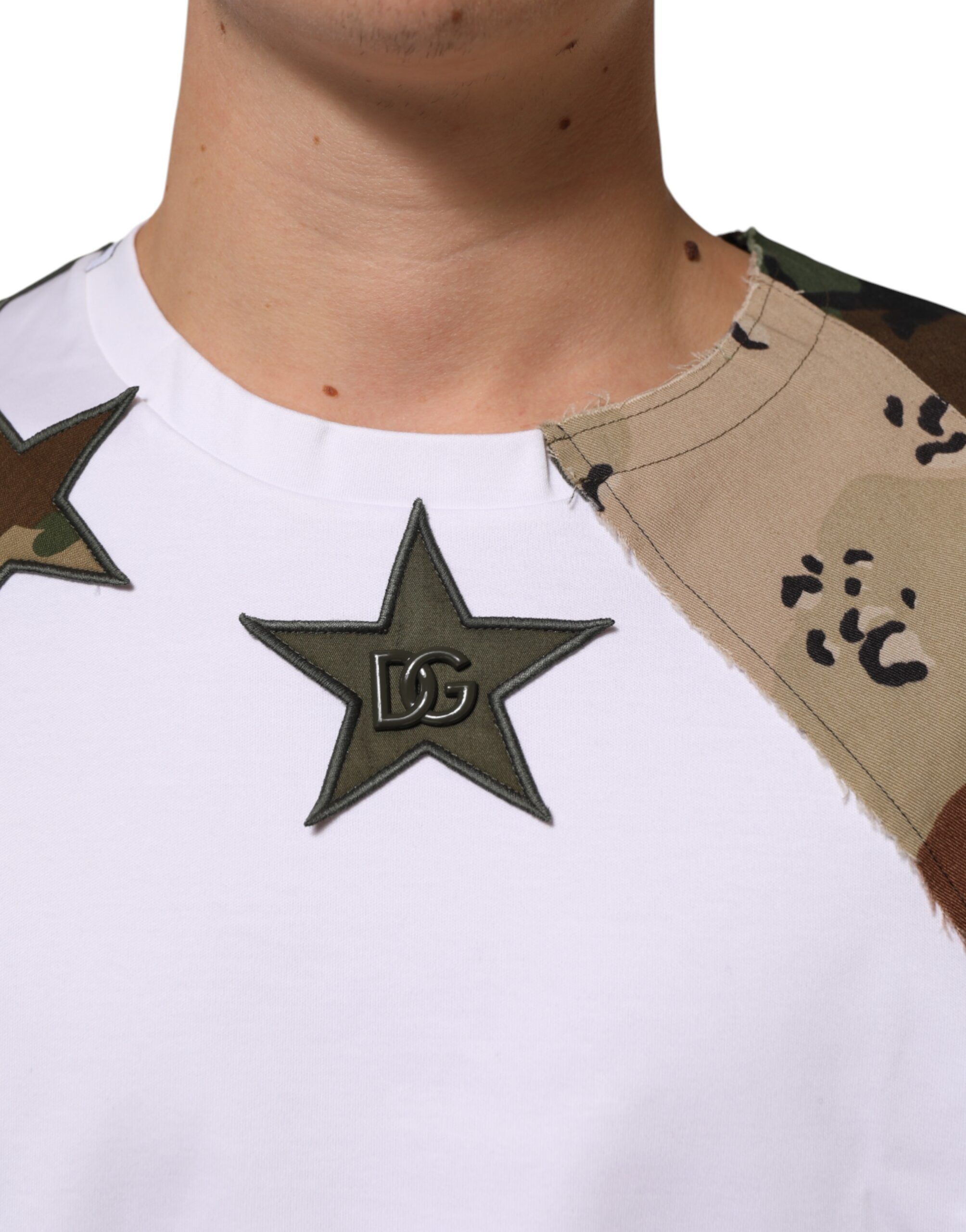 Camouflage Patckwork Men Cotton Men's T-shirt - Dolce & Gabbana - Modalova