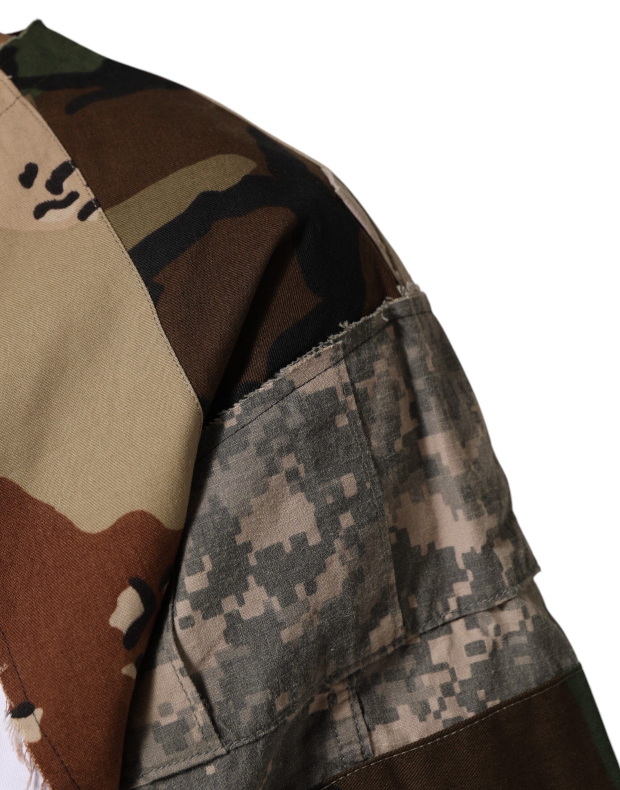 Camouflage Patckwork Men Cotton Men's T-shirt - Dolce & Gabbana - Modalova