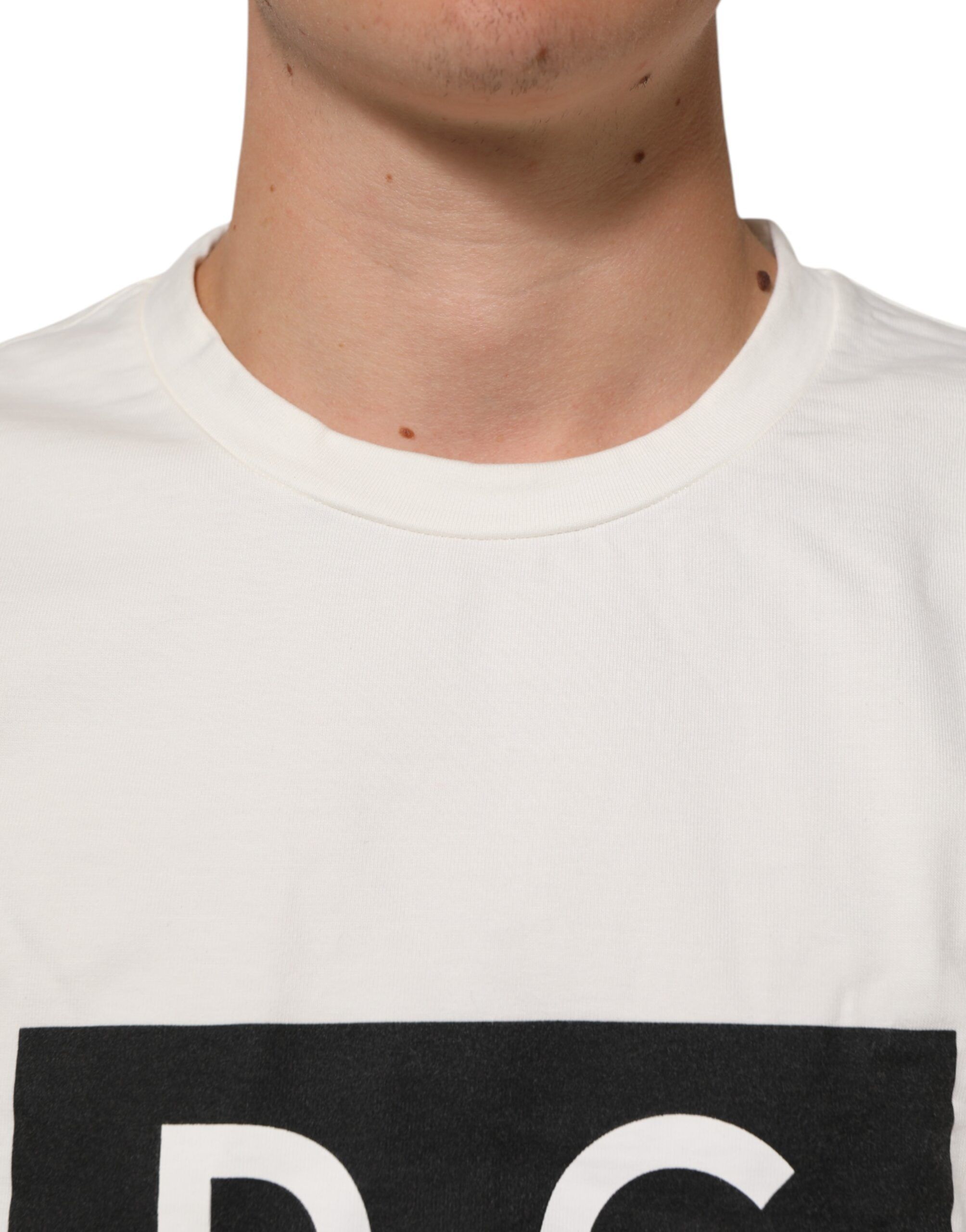 Logo Print Cotton Crew Neck Men Men's T-shirt - Dolce & Gabbana - Modalova